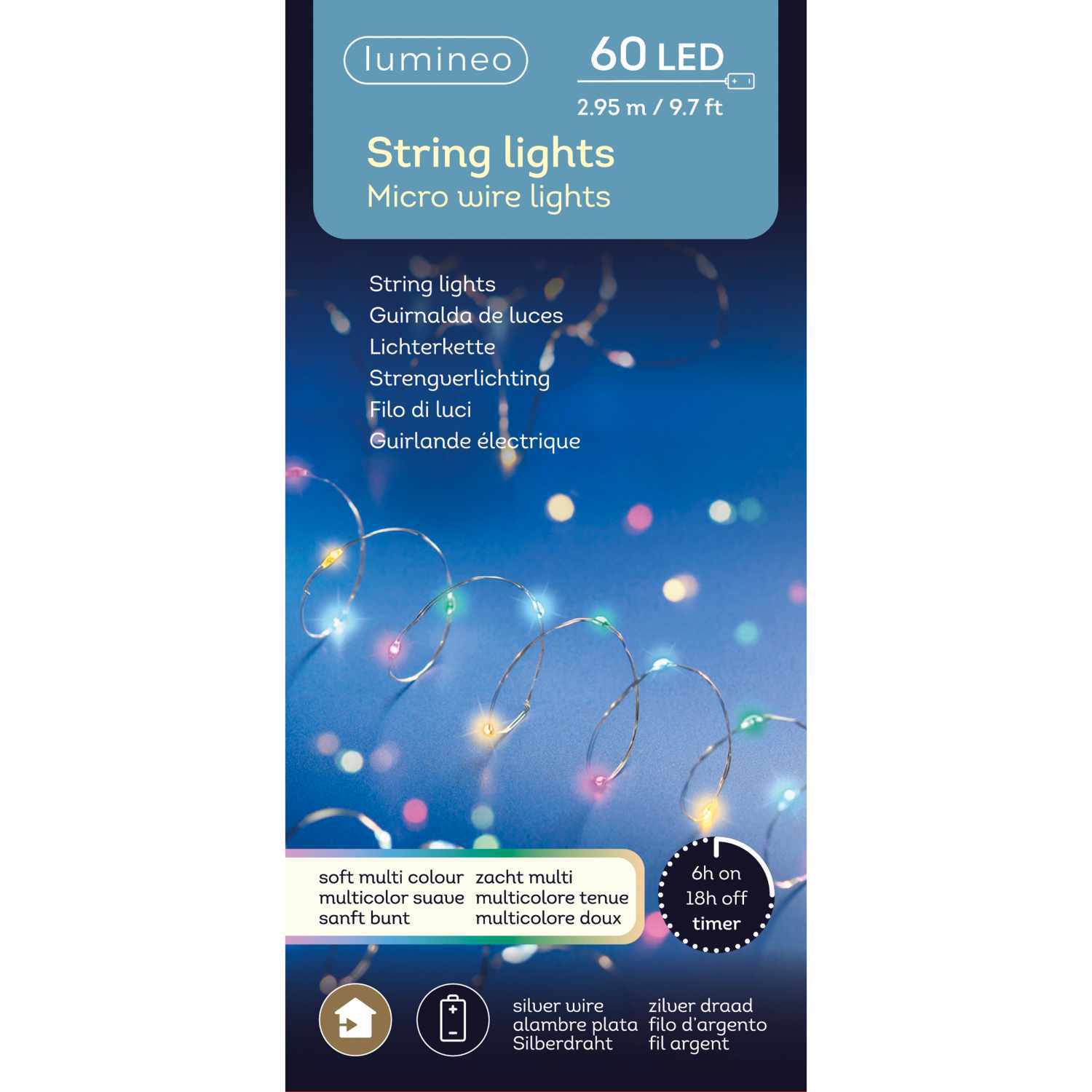 LED-Lichterdraht 2,95m multicolor von Kaemingk 