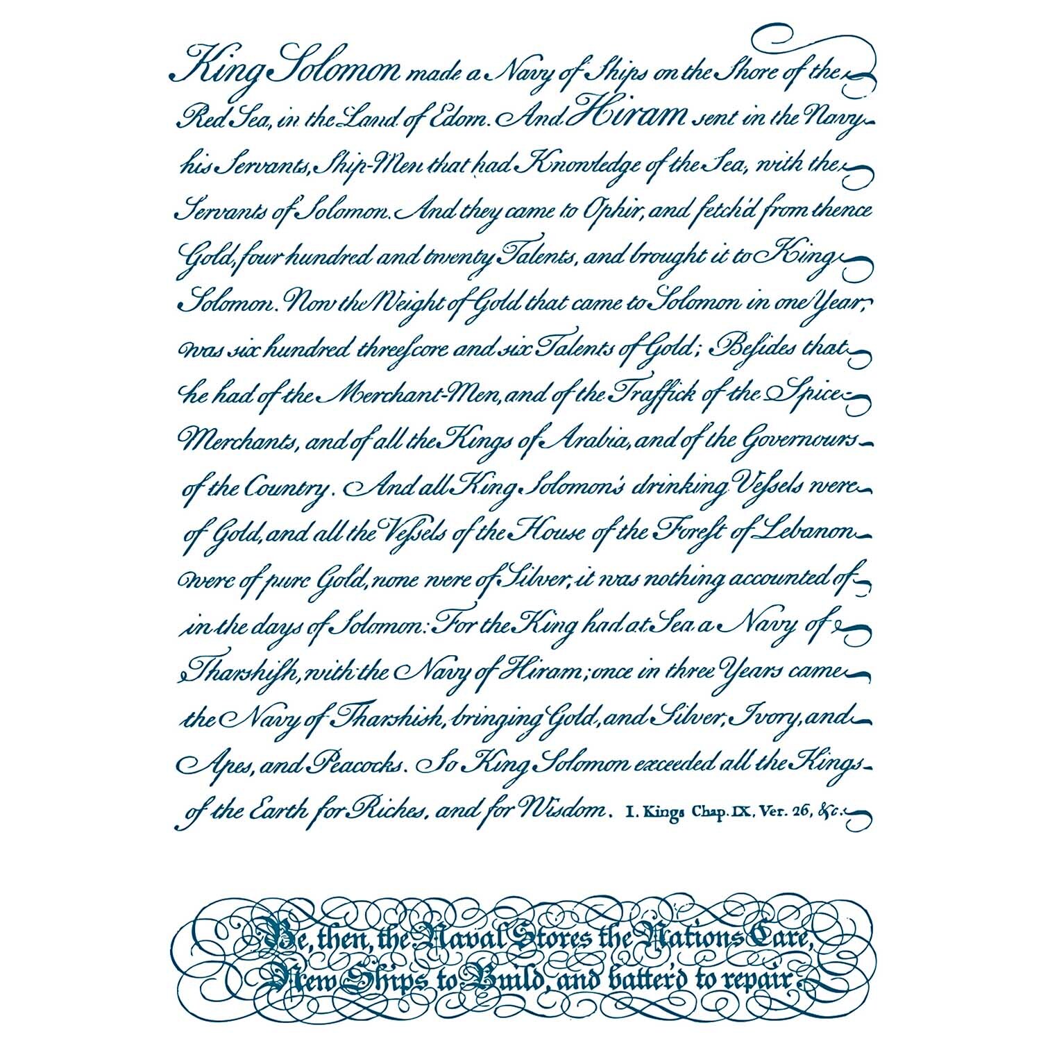 Paper Poetry Silikonstempel Hintergrundtext 2 Motive zeigt eleganten, blauen kalligrafischen Text auf weißem Hintergrund. Ideal für kreative Projekte.