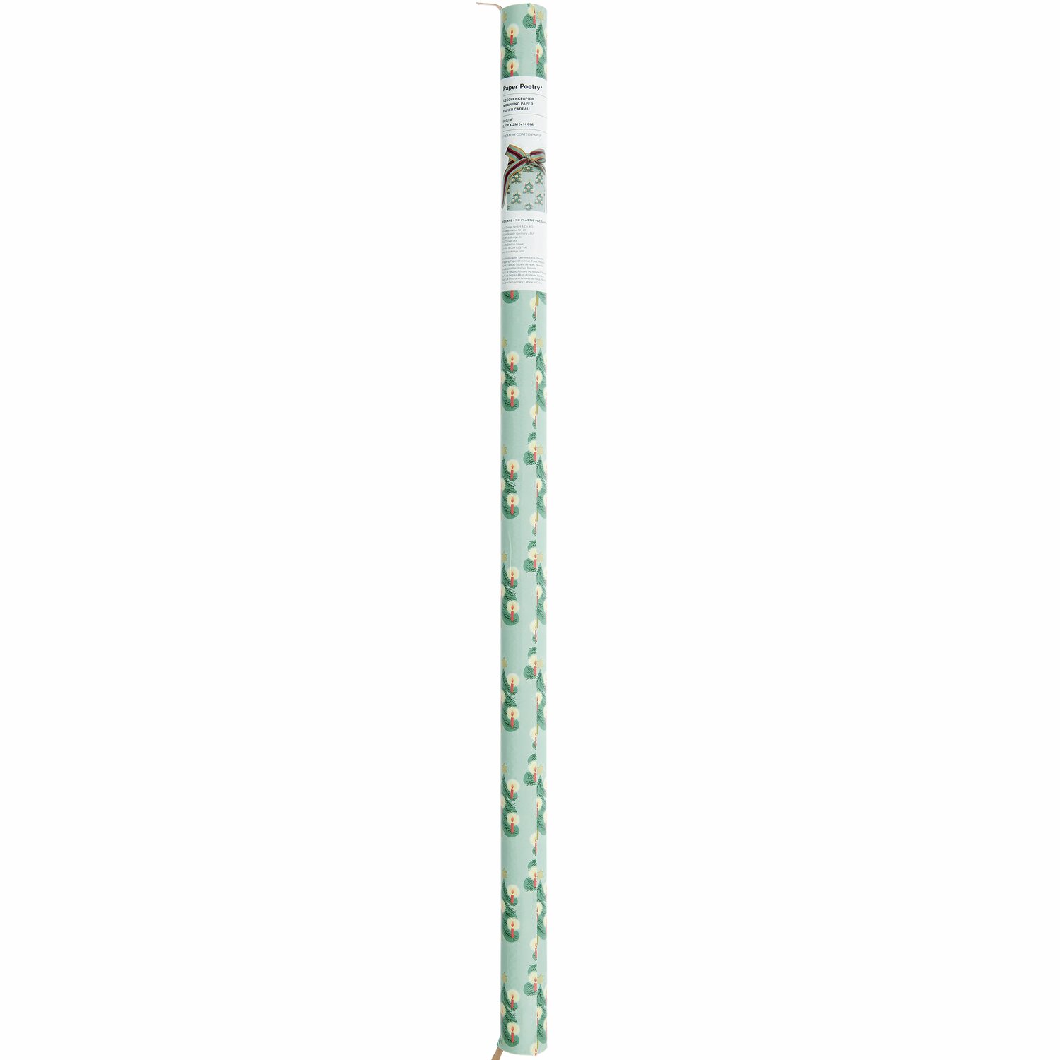 Paper Poetry Geschenkpapier Tannenbäume 200x70cm 80g/m² Farbe Reseda von Rico Design