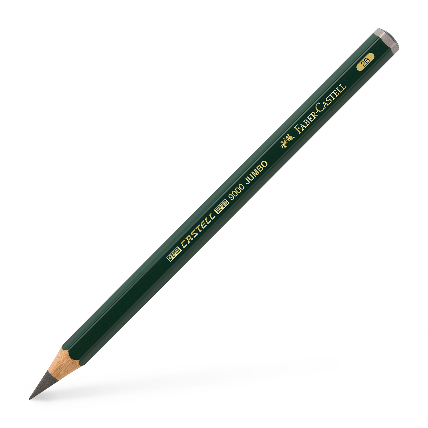Bleistift Castell 9000 Jumbo, dunkelgrün, von Faber Castell, ideal für präzises Zeichnen.