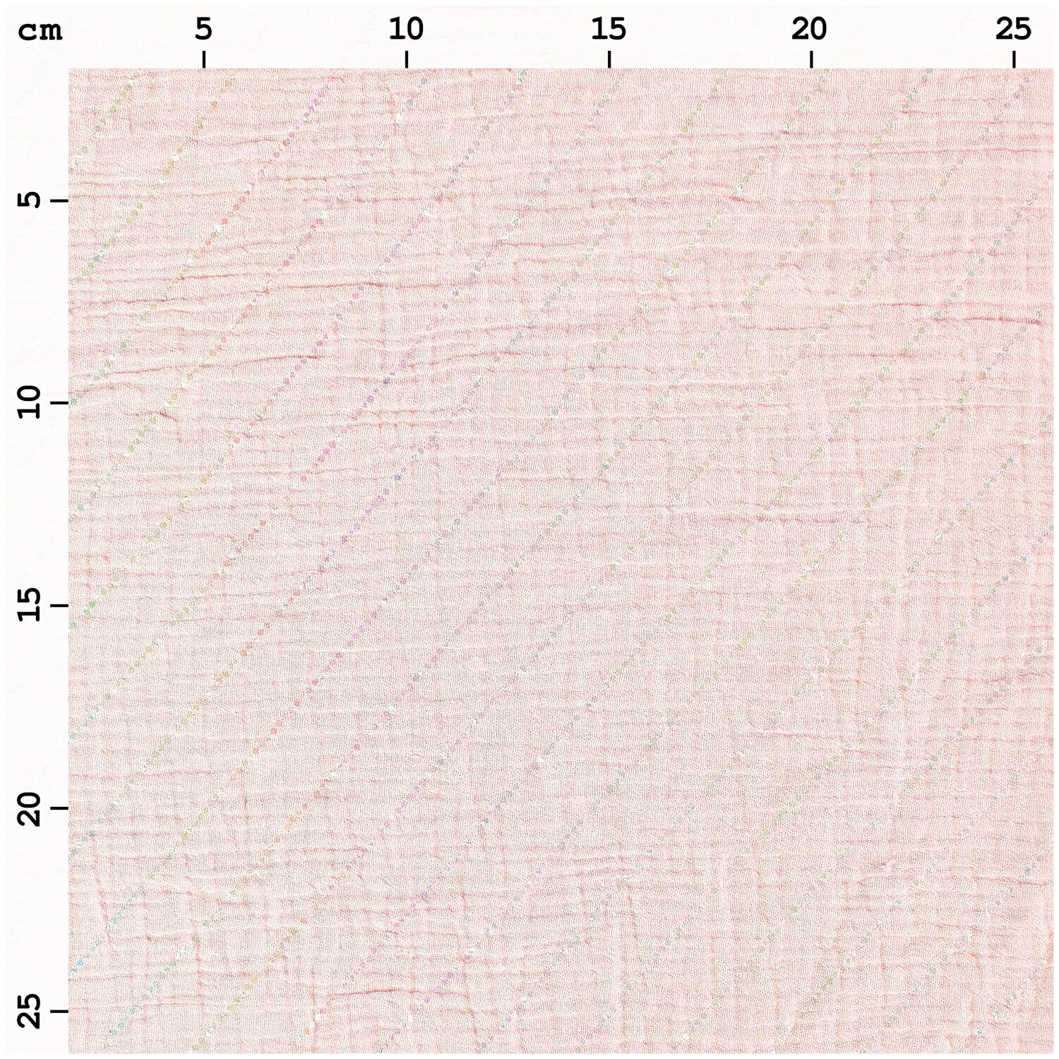 Stoffabschnitt Krinkelmusselin Streifen Rosa 50x130cm von Rico Design