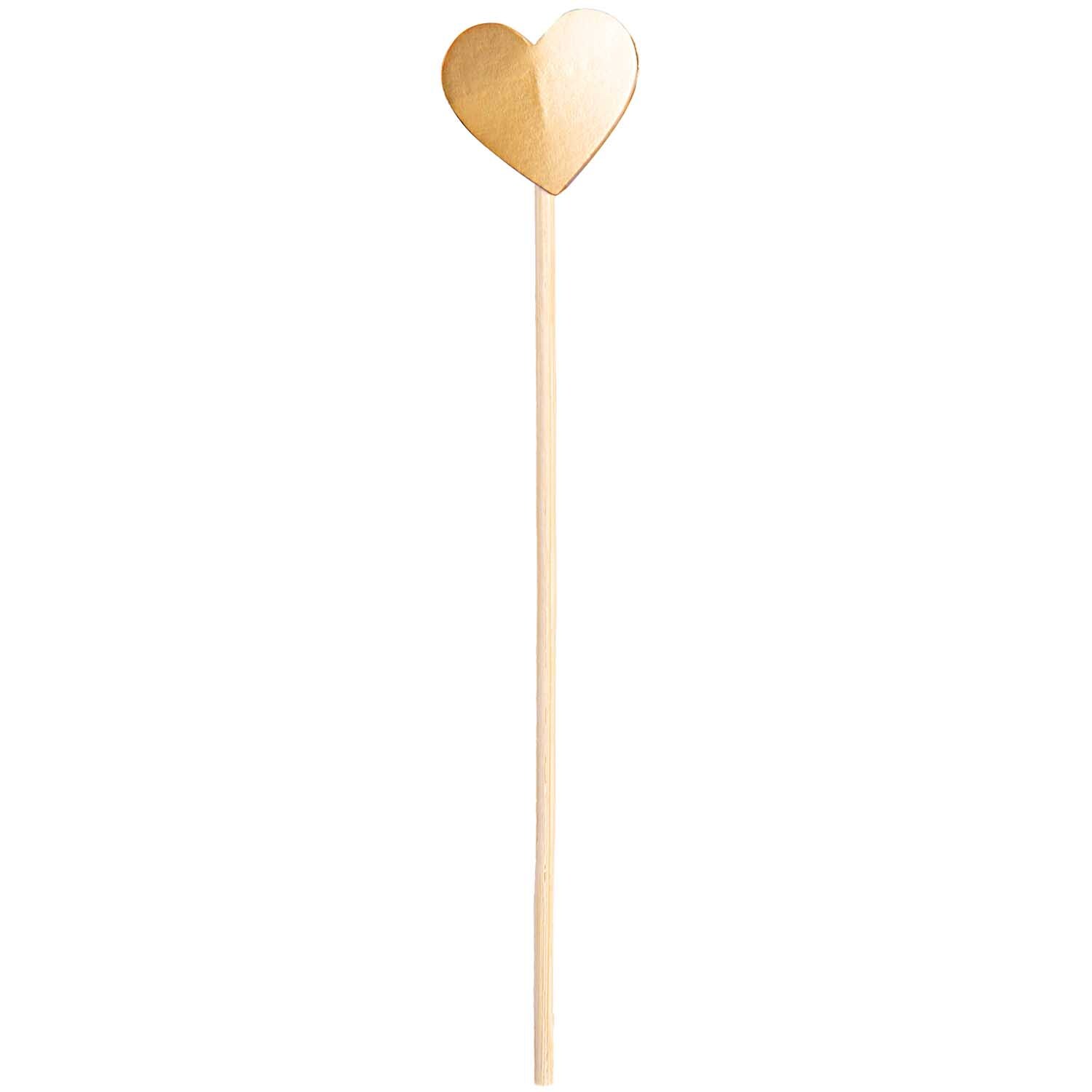 Picker Herz gold 15cm 24 Stück: Ein goldener Herz-Picker von Rico Design, ideal für Dekorationen.