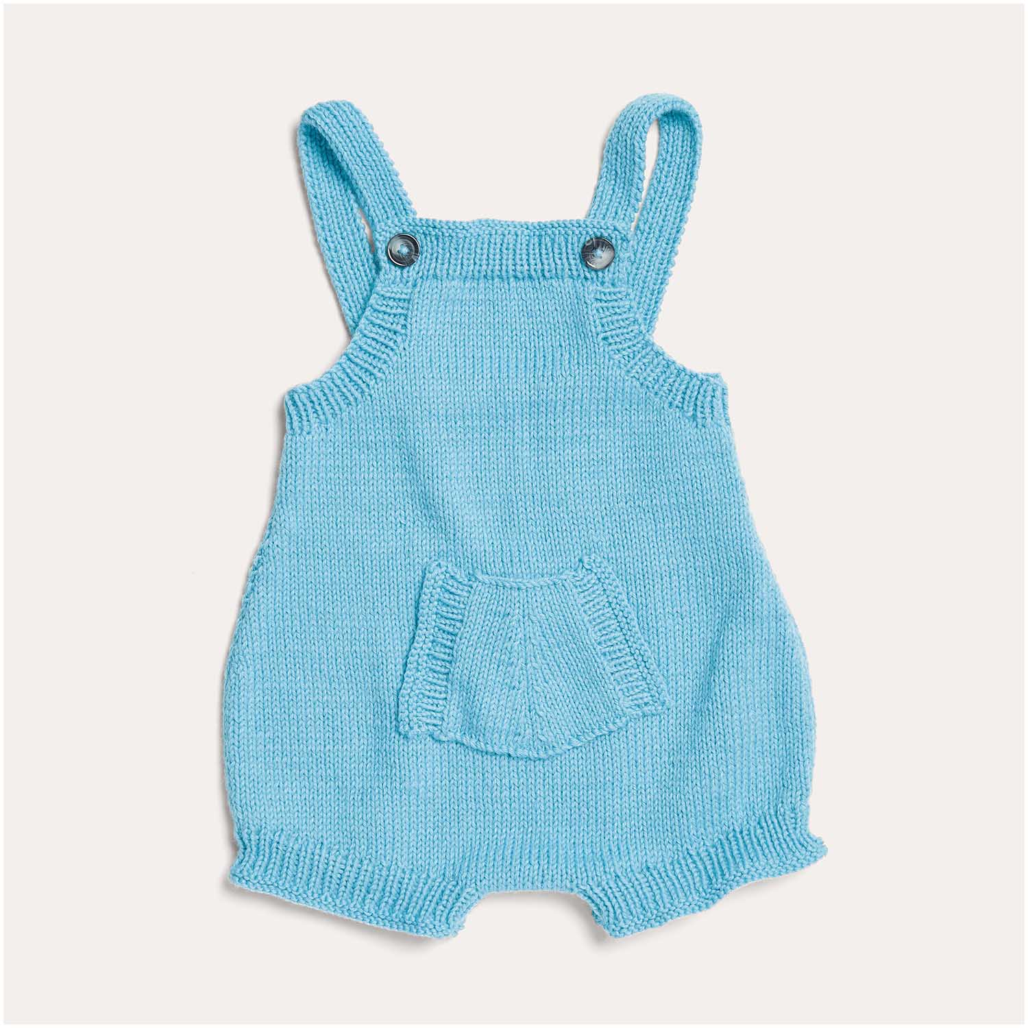 Gestrickte Baby-Latzhose Blau: Modell 10 aus dem Heft Rico Baby 038