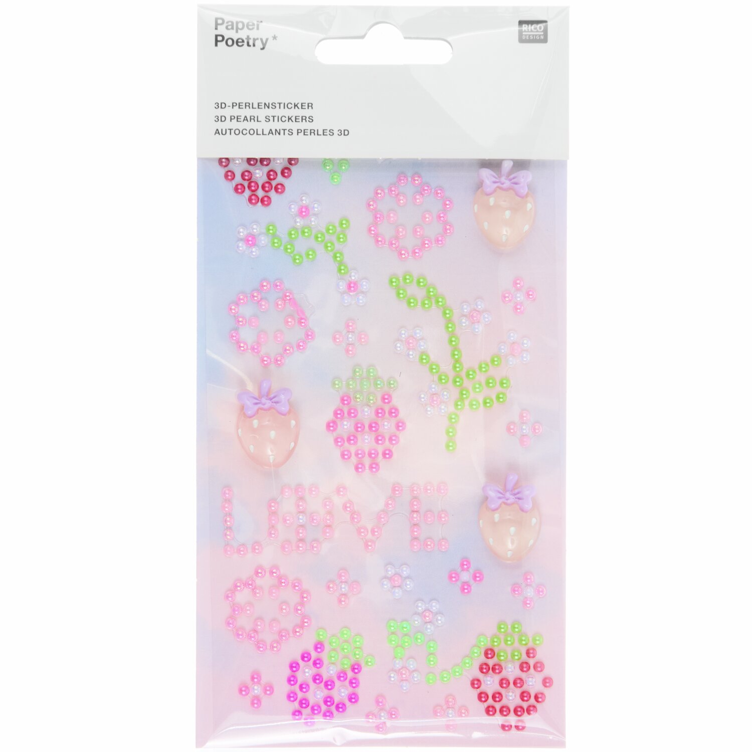 Paper Poetry 3D-Sticker Perlen Love von Rico Design