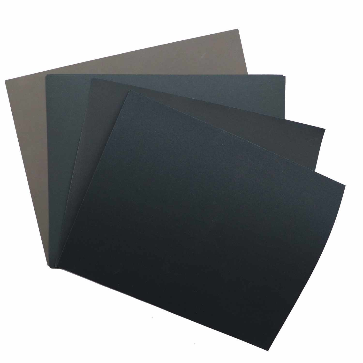 Schleifpapier fein 8er-Set 11,5x14cm von Glorex in verschiedenen Grautönen, ideal für präzises Schleifen.