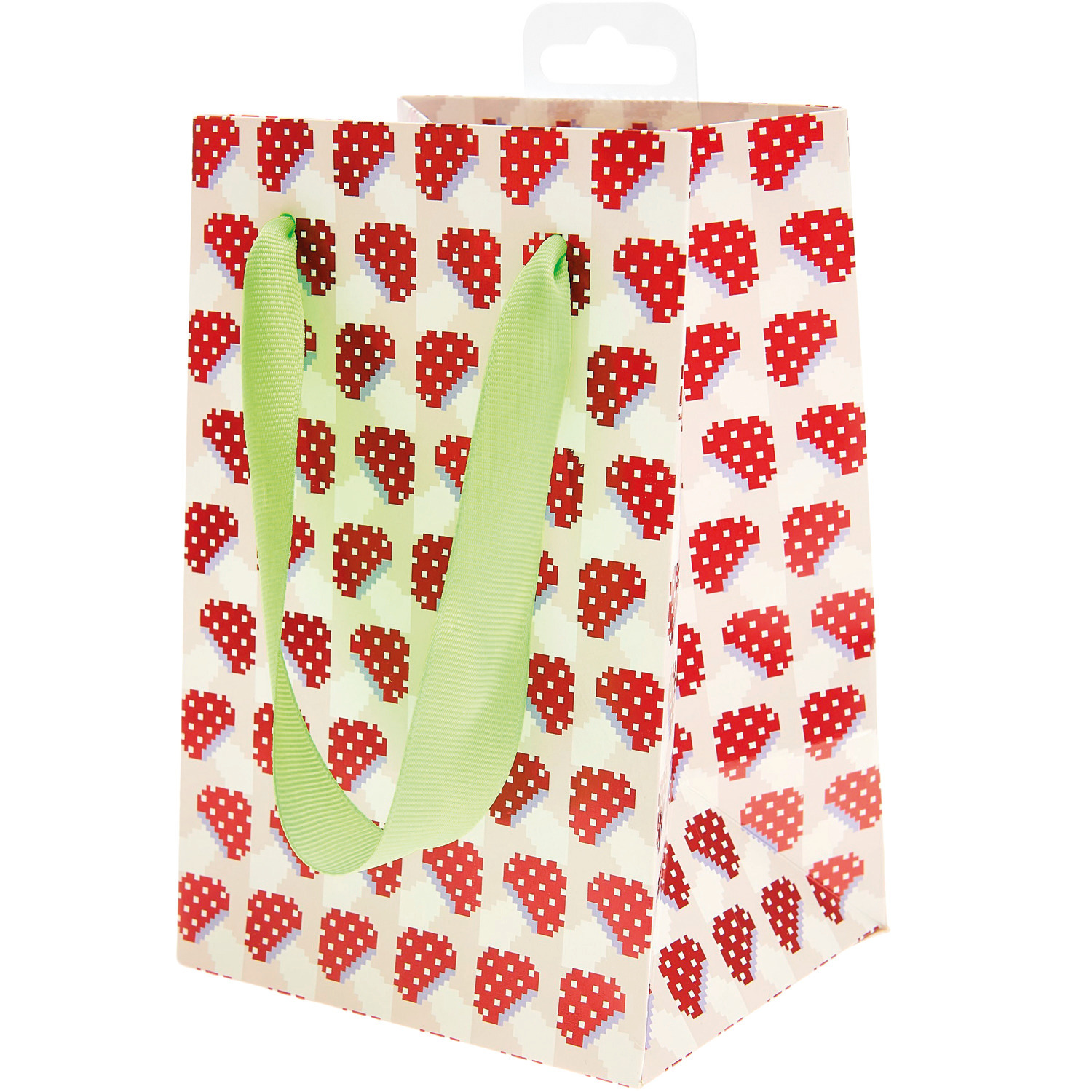 Geschenktüte Fliegenpilz Pixel Creme  12x18x10cm von Rico Design