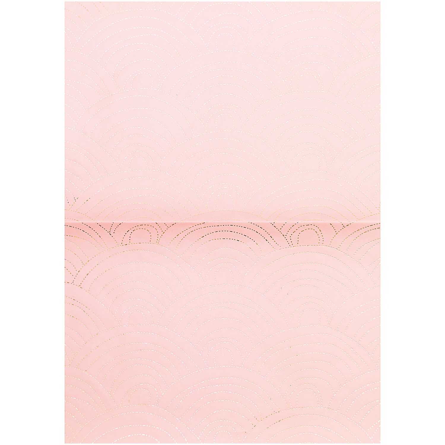 Paper Patch Papier Jardin Japonais zeigt rosa Wellenmuster, ideal für kreative Projekte.