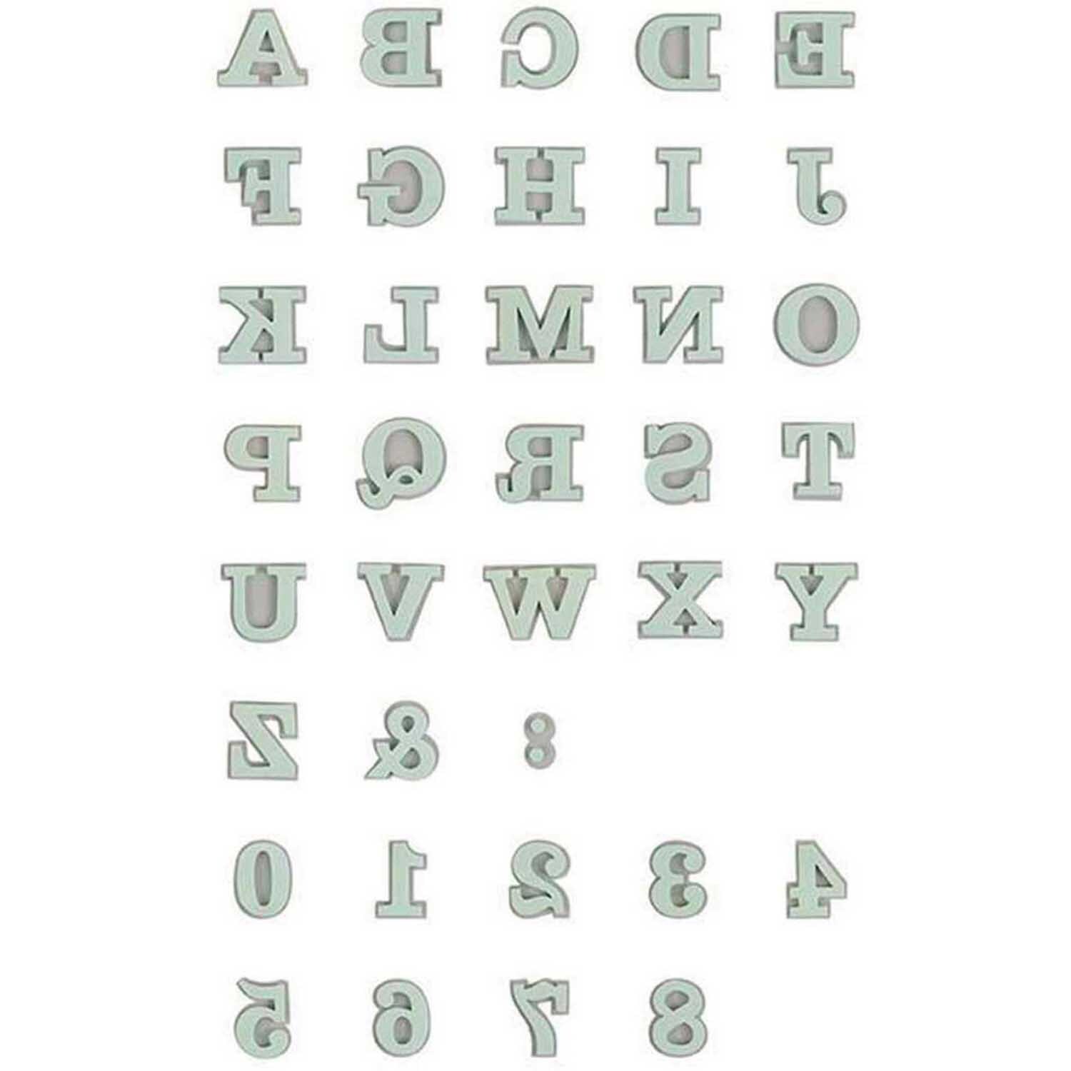 Moosgummistempel Set Alphabet 1: 37-teiliges Set mit Buchstaben und Zahlen von Rico Design. Ideal für kreative Projekte.