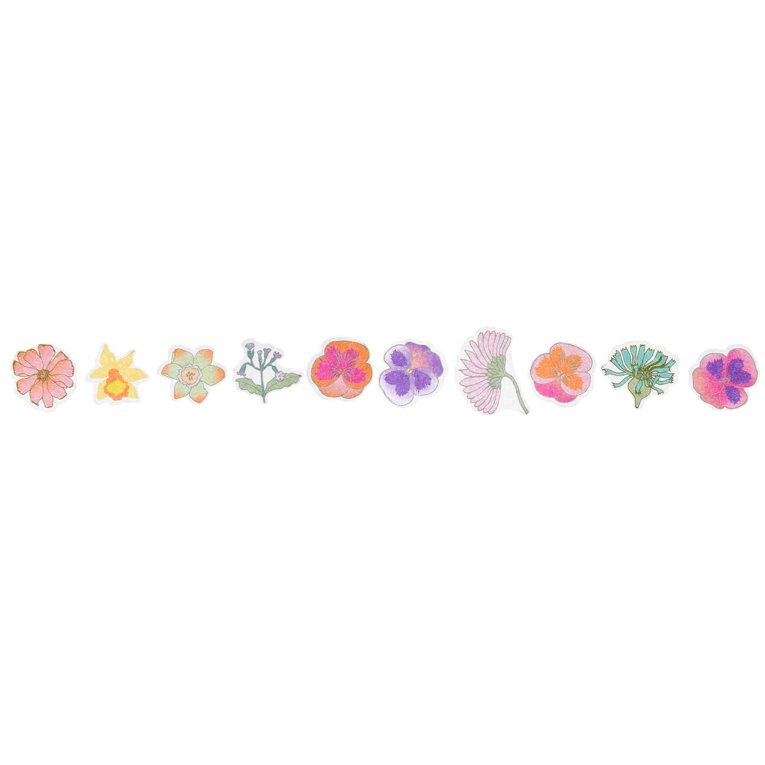 Paper Poetry Washi Sticker Futschikato Blumen 200 Stück von Rico Design