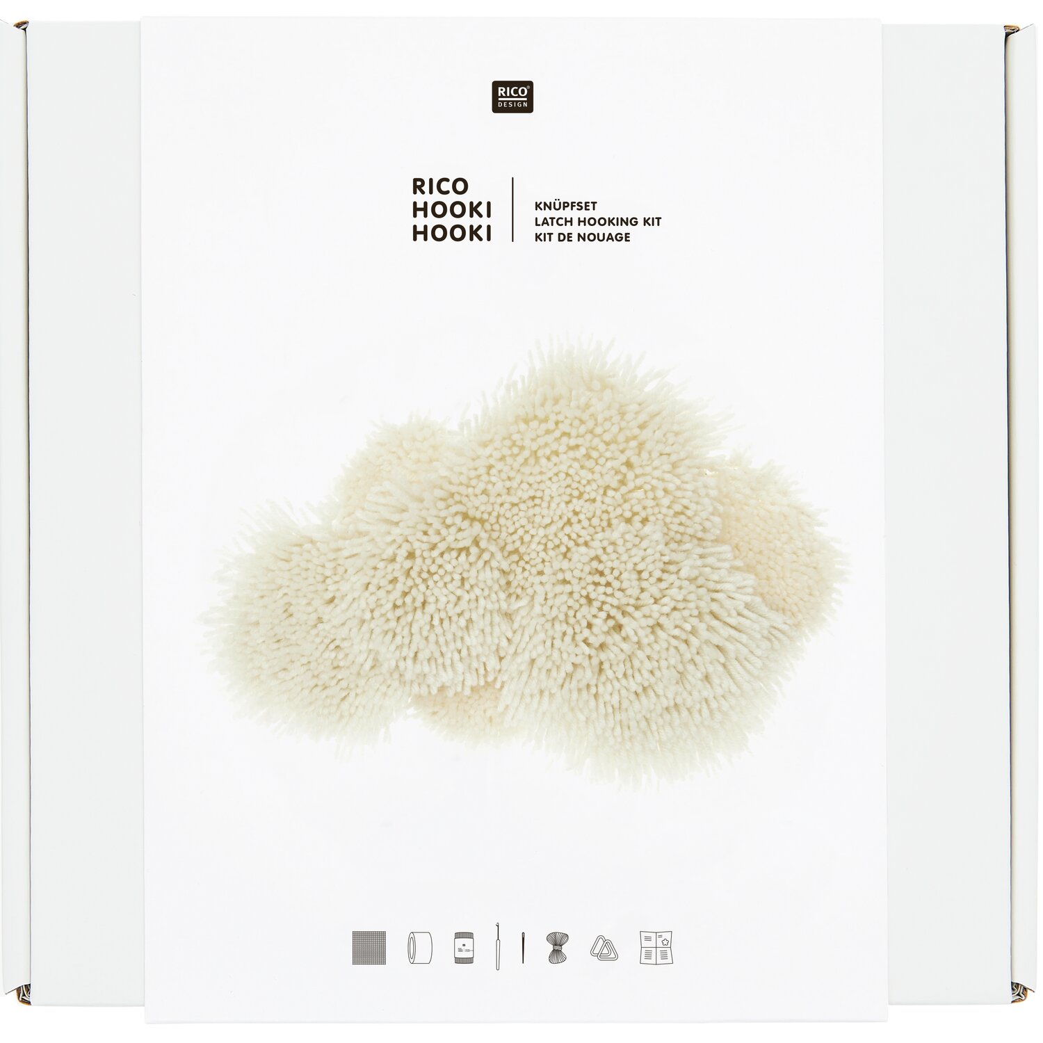 Rico Hooki Hooki Knüpfset Wandbehang Wolke 26x41cm von Rico Design