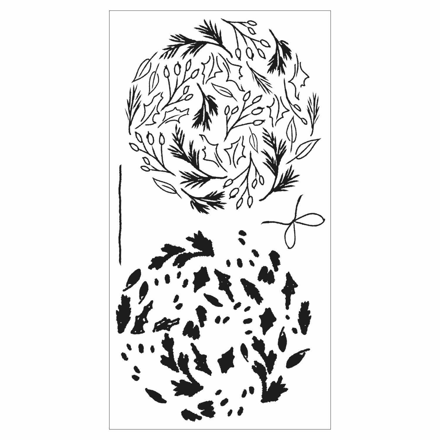 Layered Clear Stamps Leafy Ornament by Lisa Jones von idee. Creativmarkt