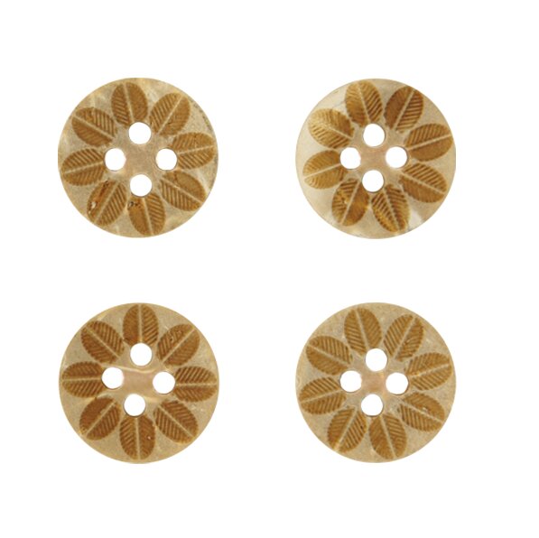 Holzknöpfe mit Blüte 1,6cm 4 Stück von Rico Design