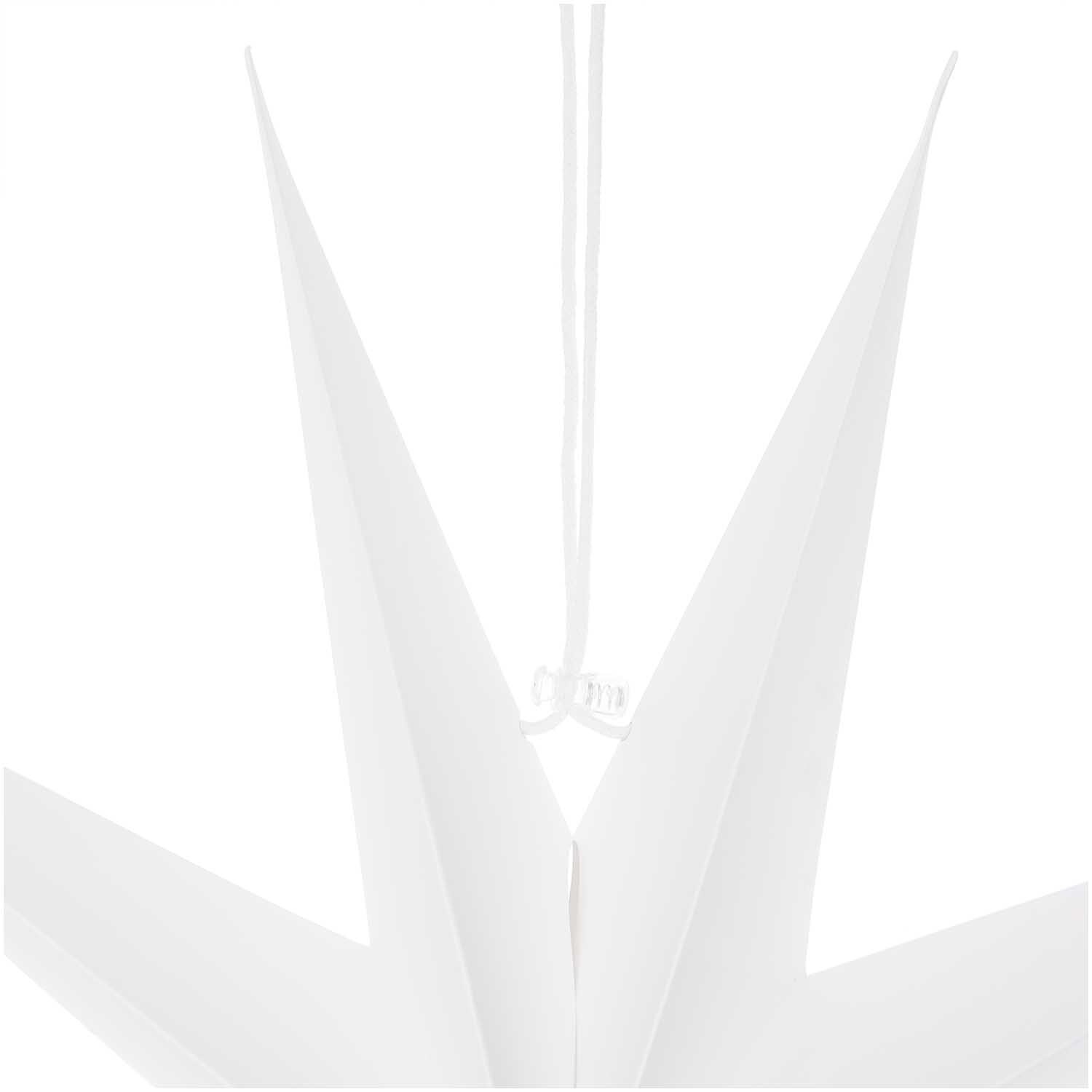 Papierstern auffaltbar 45cm von Rico Design in elegantem Weiß, ideal als festliche Dekoration.
