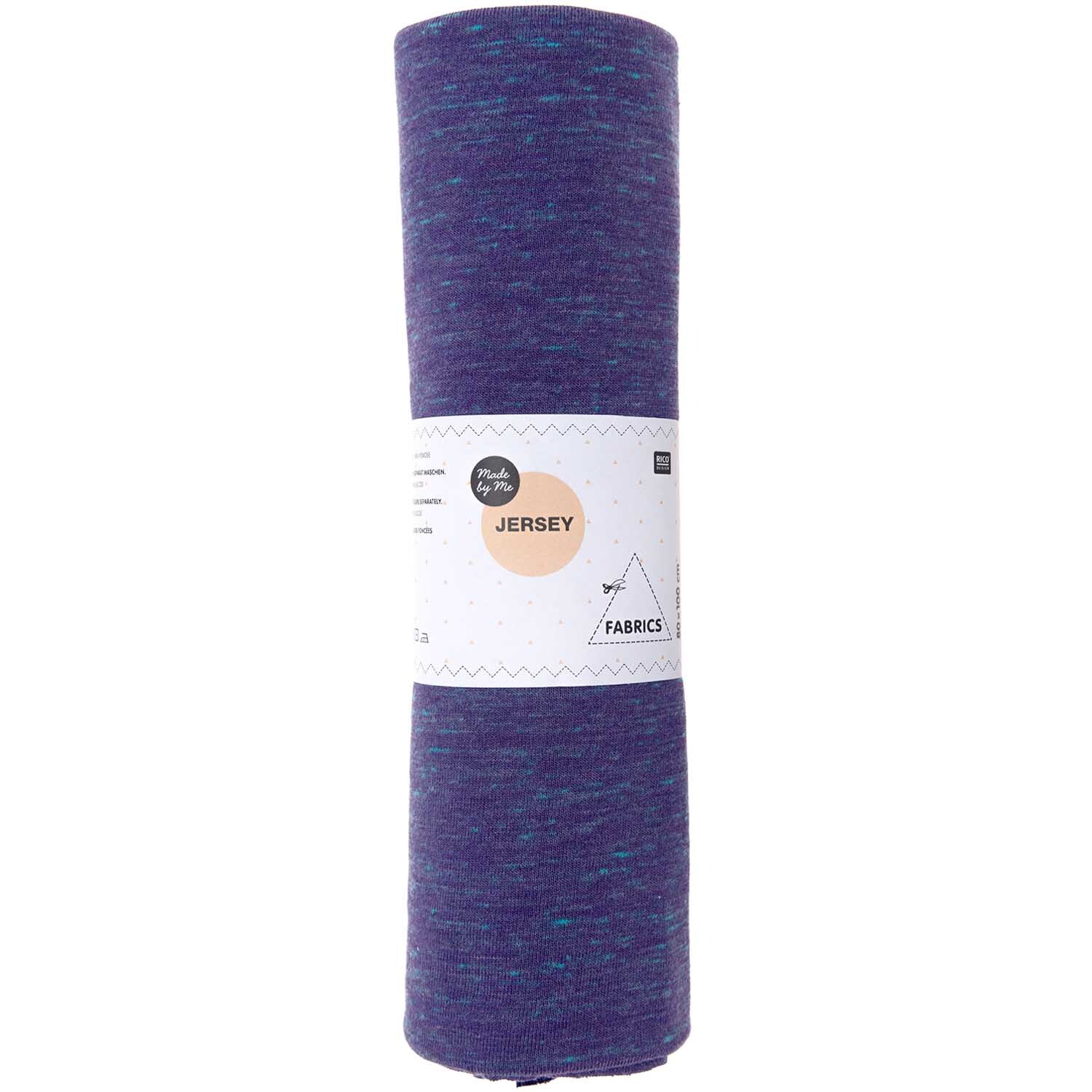 Stoffabschnitt Jersey violett-türkis 80x100cm von Rico Design
