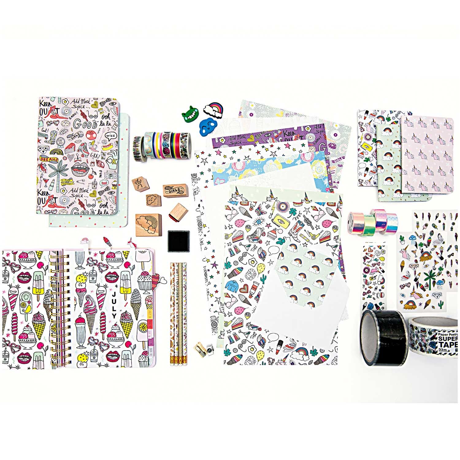 Paper Poetry Tape Magical Summer Cool Icon 15mm 10m von Rico Design