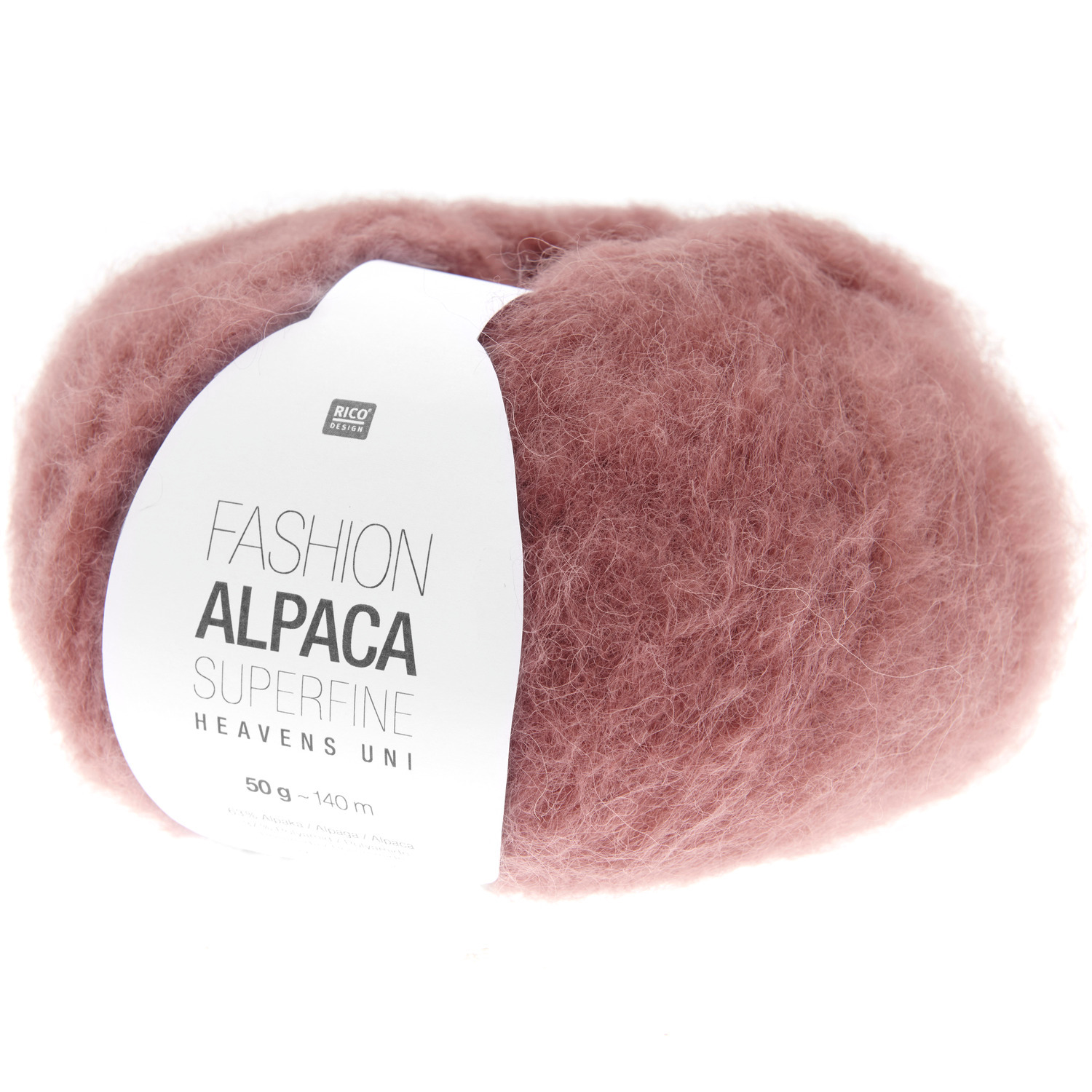 Fashion Alpaca Superfine Heavens Uni: Altrosa Strickgarn von Rico Design, 50g Knäuel, 140m Länge.