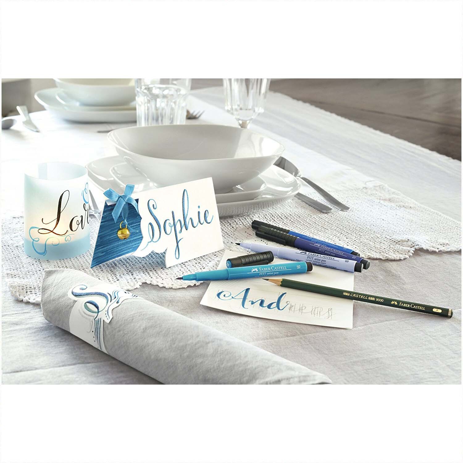 Tuschestift Pitt Artist Pen Handlettering Starter 9 Stück von Faber-Castell 