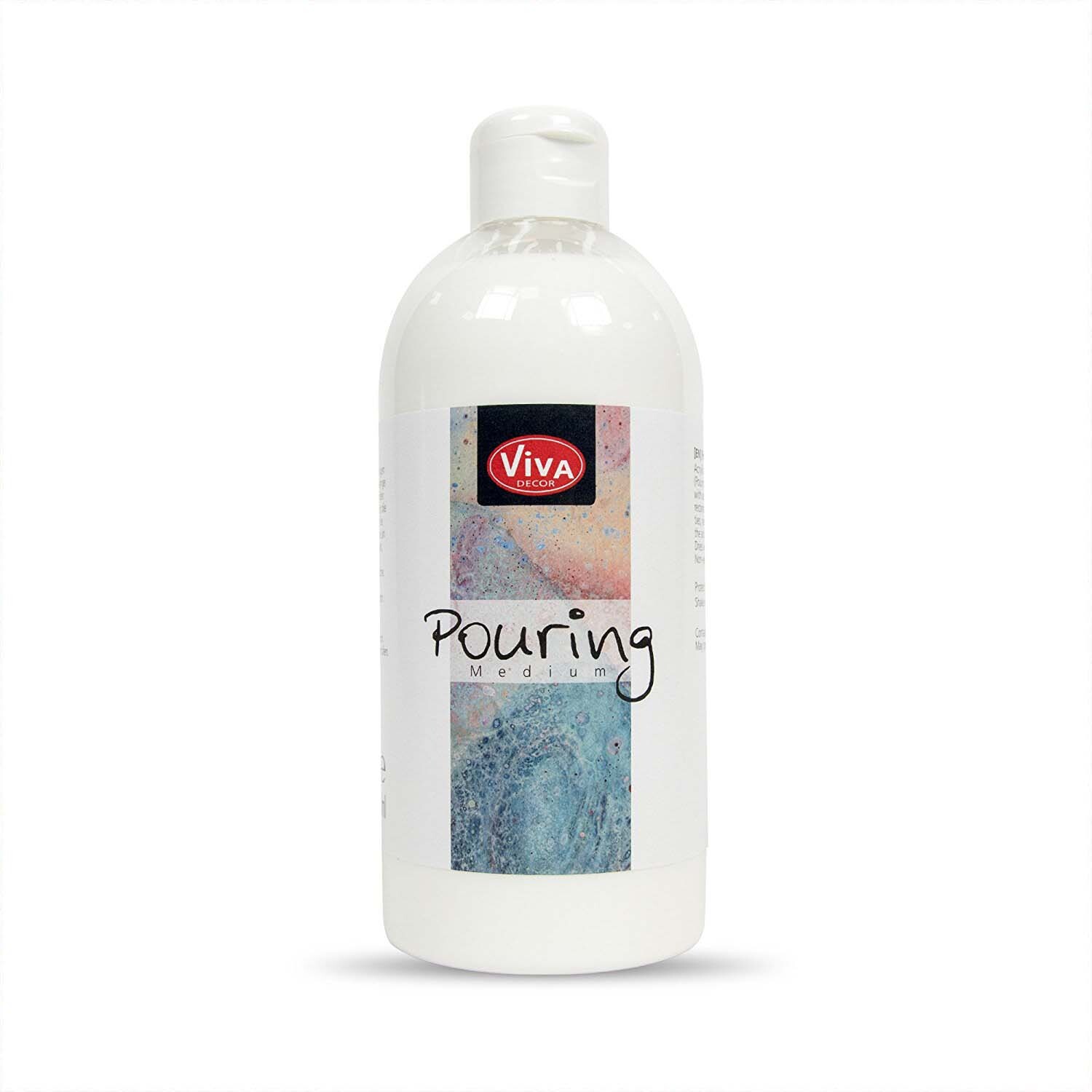 Pouring Medium Gießmedium von Viva Decor in weißer Flasche, ideal für kreative Kunstprojekte.