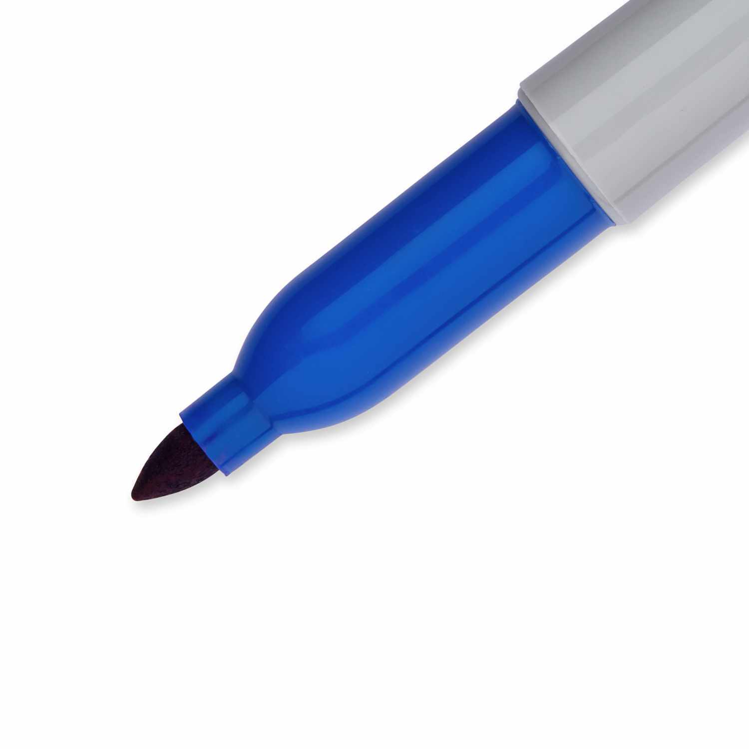 Permanentmarker 0,9mm von Sharpie mit blauer Spitze, ideal für präzises Schreiben und Zeichnen.