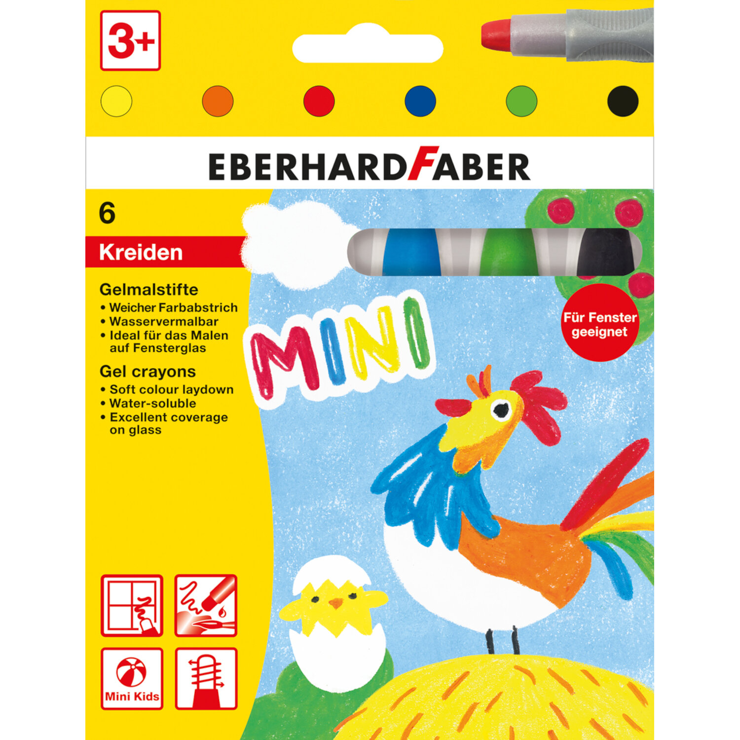 Gelmalstifte Basic Set 6-teilig von Eberhard Faber Vertrieb 