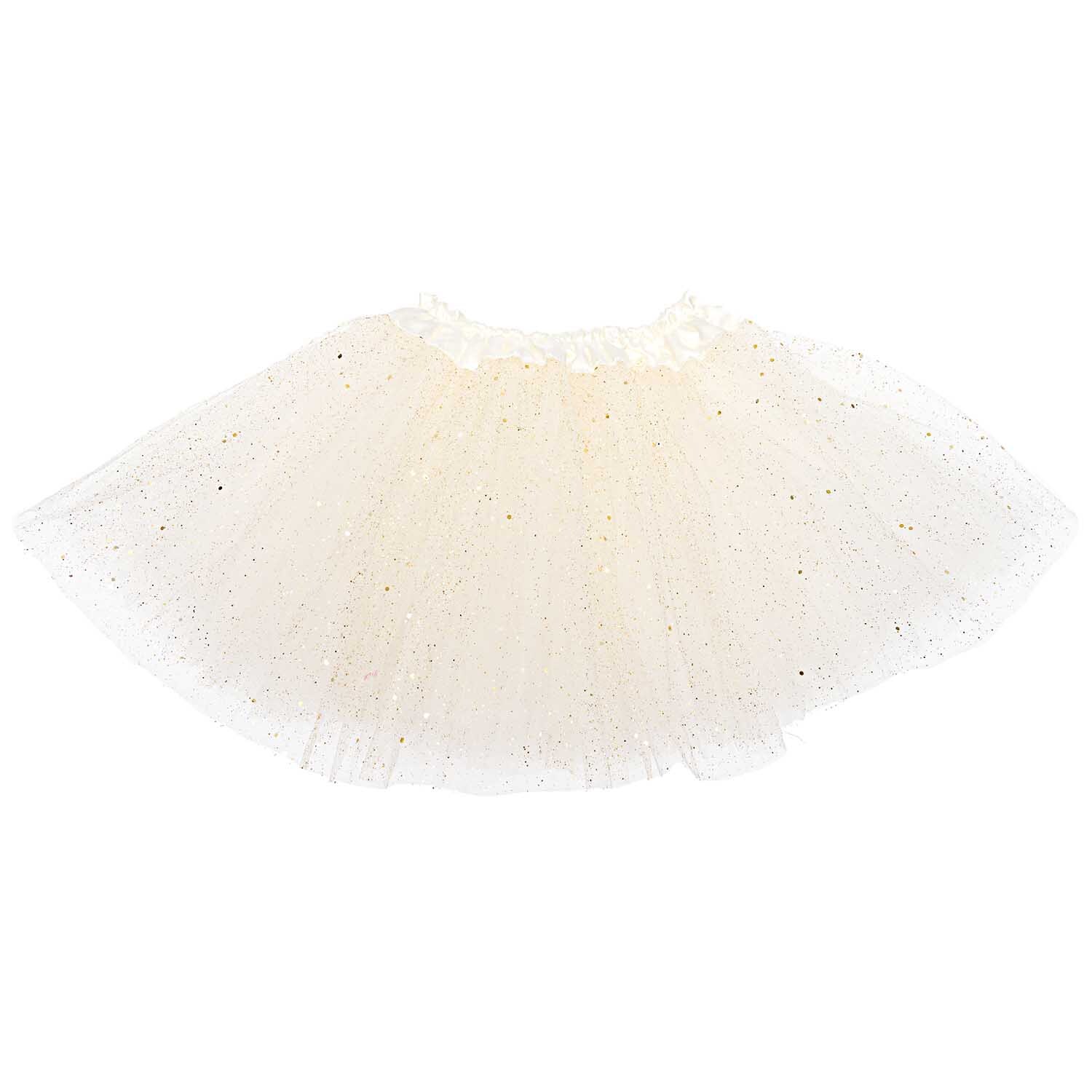 Tutu mit Glitzer Größe 92/116 von Rico Design. Weißes Tutu mit funkelndem Glitzer, ideal für Kinder.