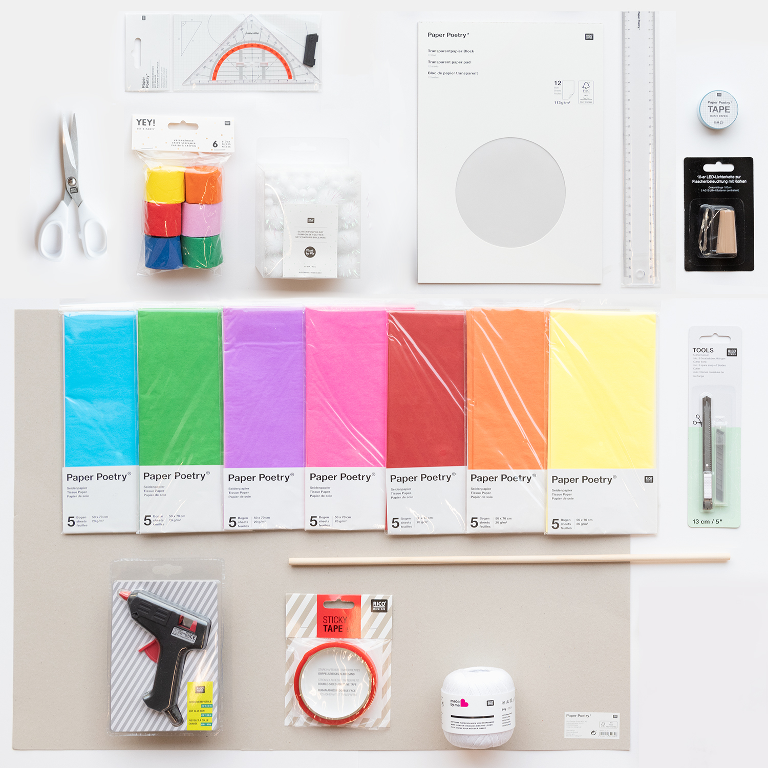 Bastelanleitung Regenbogen-Laterne von Rico Design