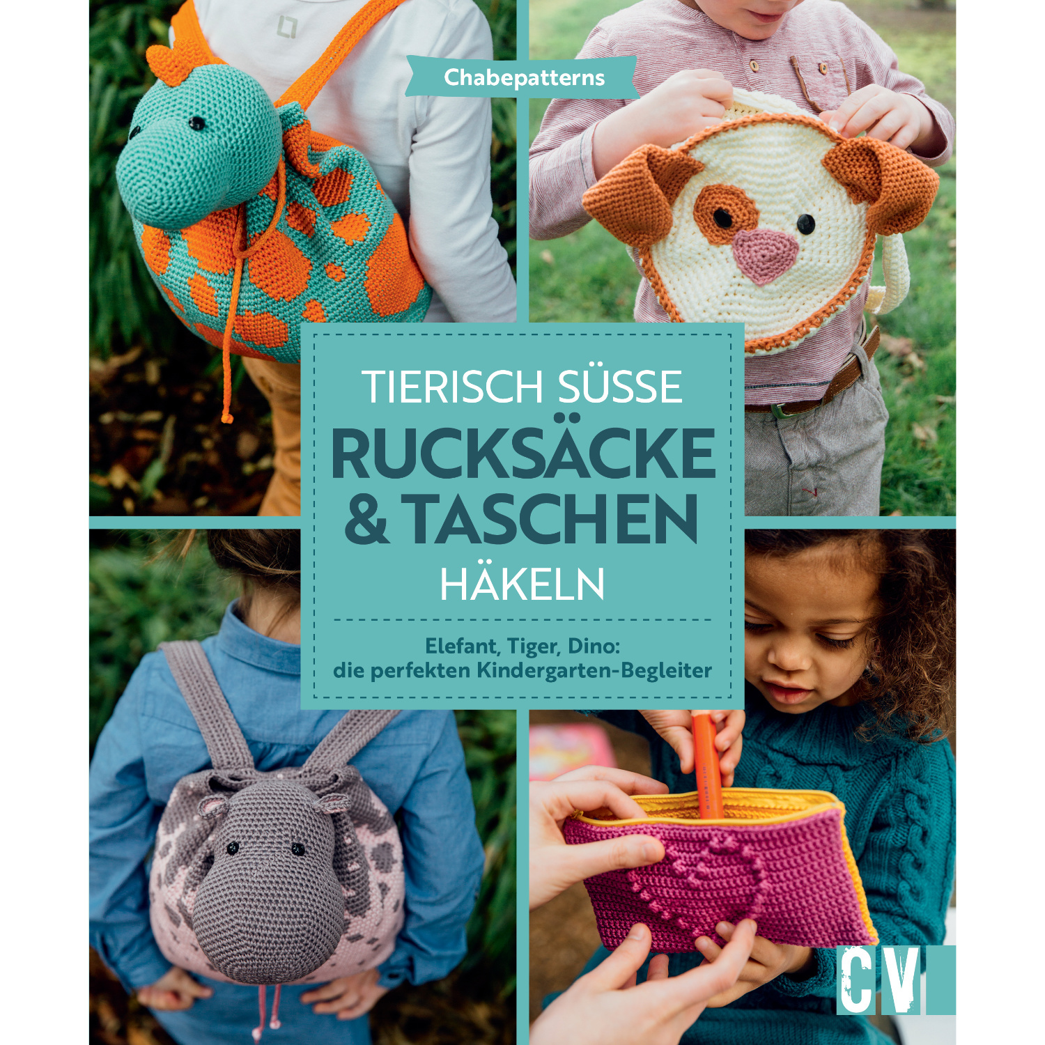 Tierisch süße Rucksäcke & Taschen häkeln: Bunte, gehäkelte Tiermotive als Rucksäcke für Kinder. Ideal für den Kindergarten.