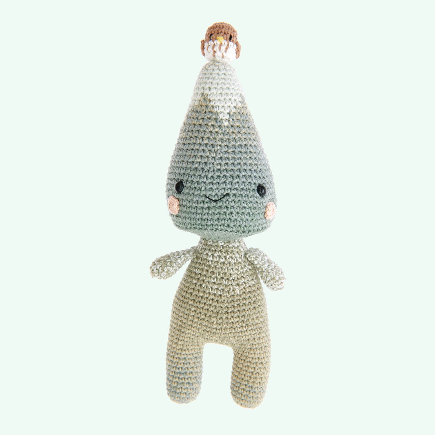 Gehäkelte Figur: Mountain-Head aus dem Heft Ricorumi Element Heads
