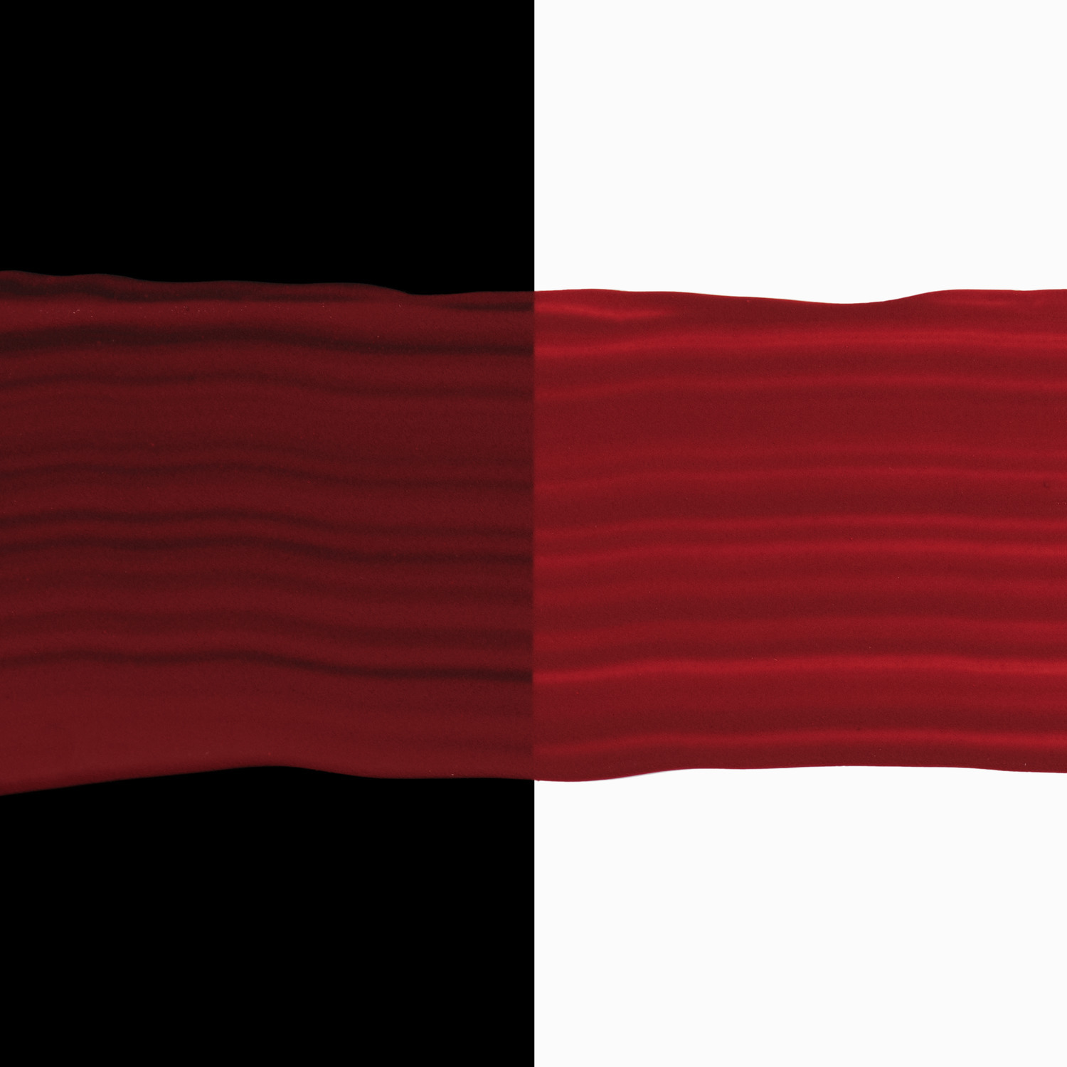Home Acrylic: Granatrote Acrylfarbe von Rico Design auf schwarzem und weißem Hintergrund, 82ml.