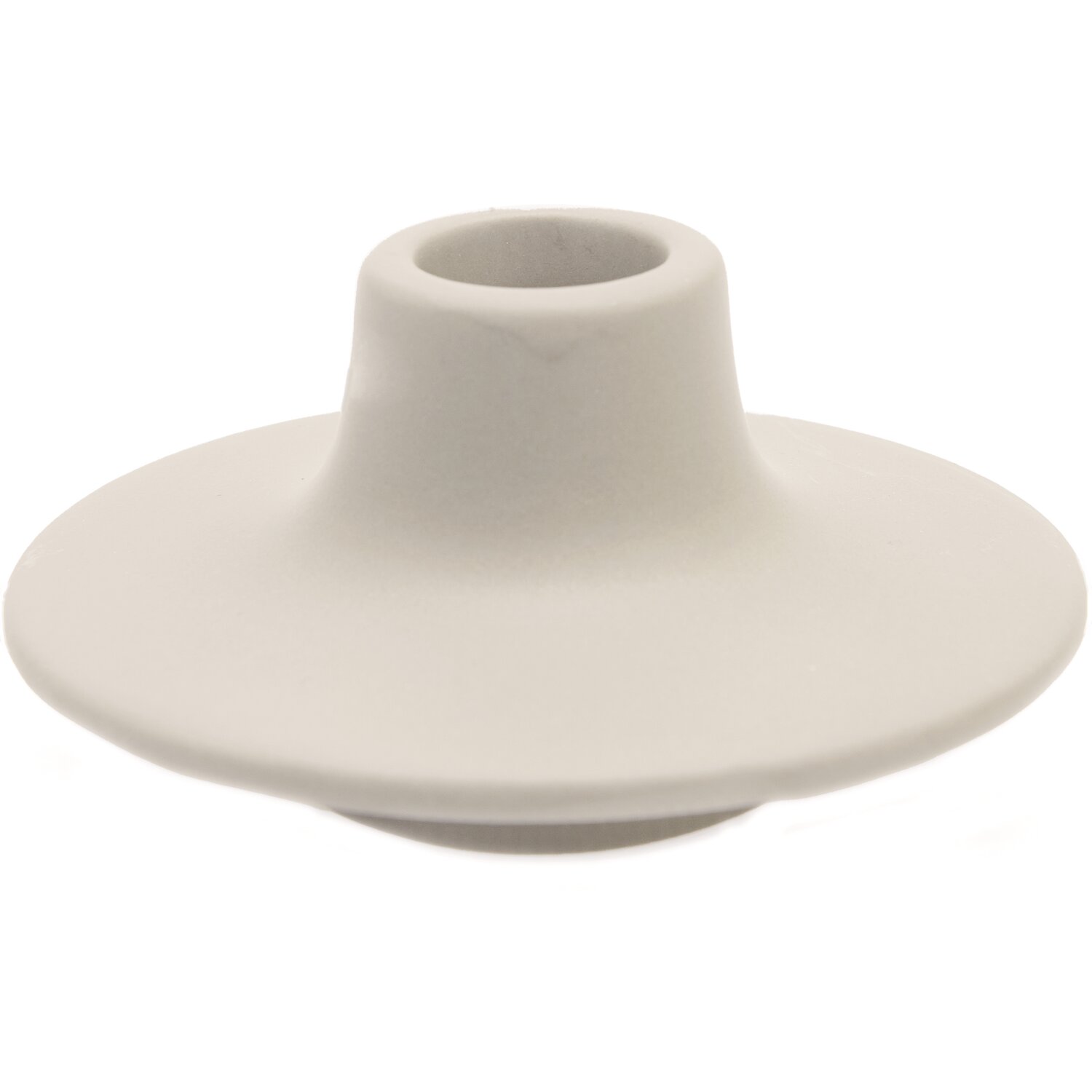 Keramikkerzenhalter 9x9x4,8cm in elegantem Creme von Rico Design, ideal für stilvolle Dekoration.