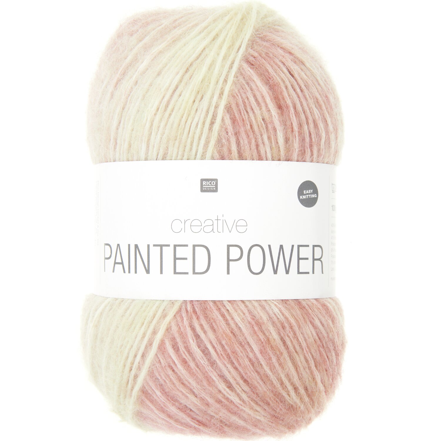 Creative Painted Power Wolle in sanften Erdtönen von Rico Design, ideal für Strickprojekte.