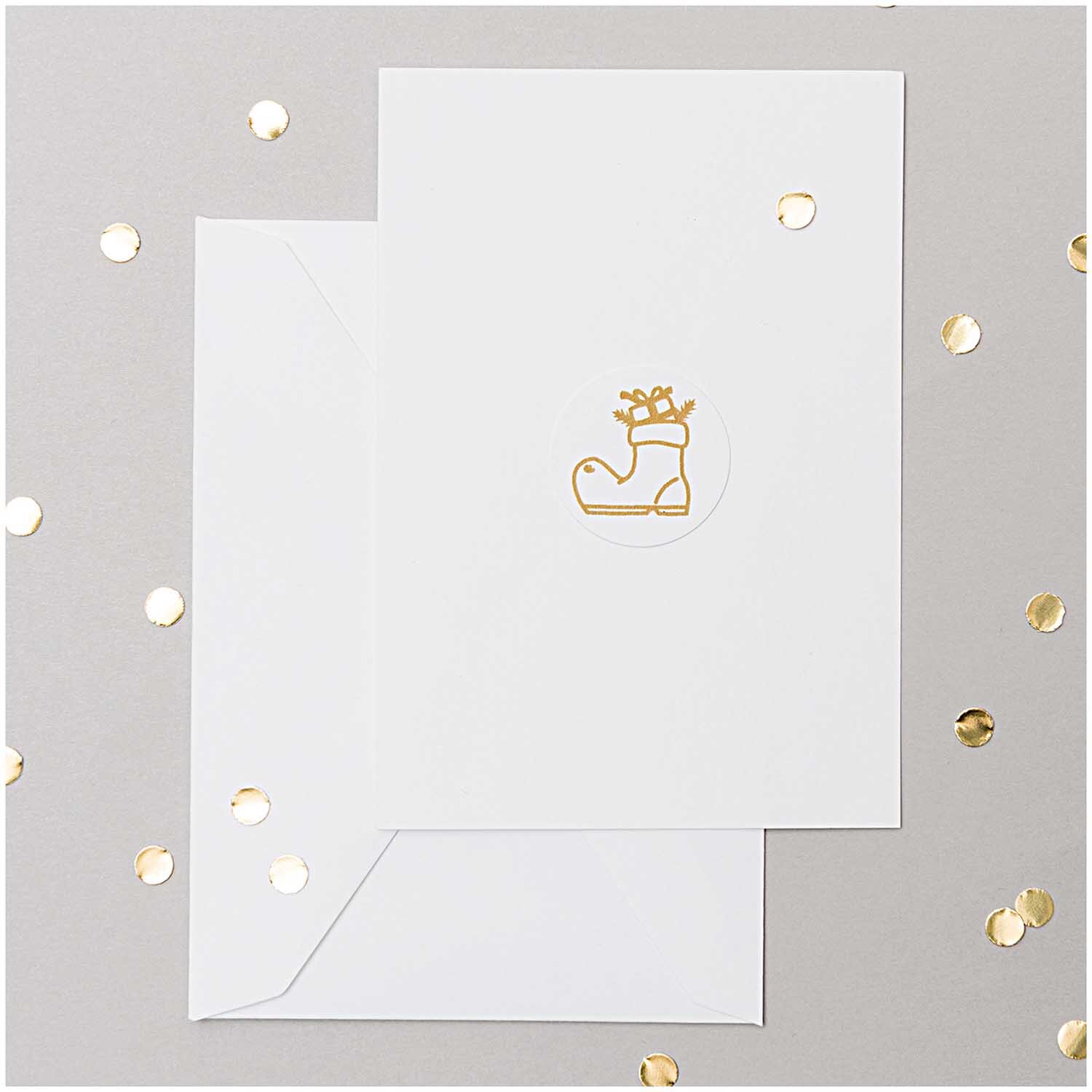 Paper Poetry Sticker Weihnachtsmix gold 4 Bogen von Rico Design