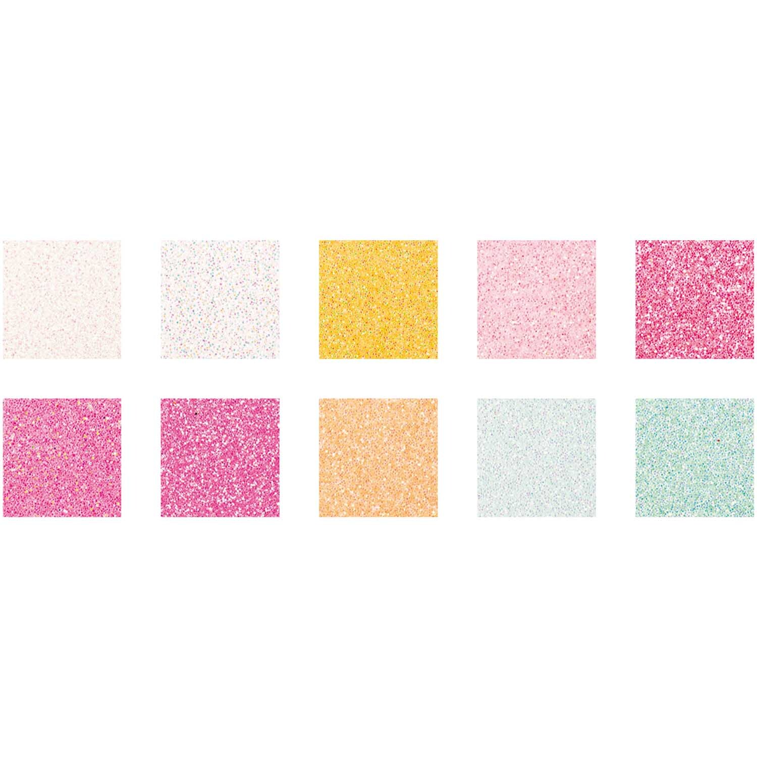 Paper Poetry Glitterpapierblock Candy Mix DIN A4 10 Blatt von Rico Design