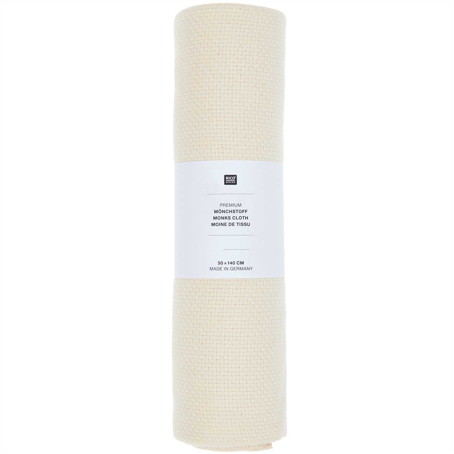 Mönchstoff 4,6 Stiche/cm 50x140cm Farbe Natur von Rico Design