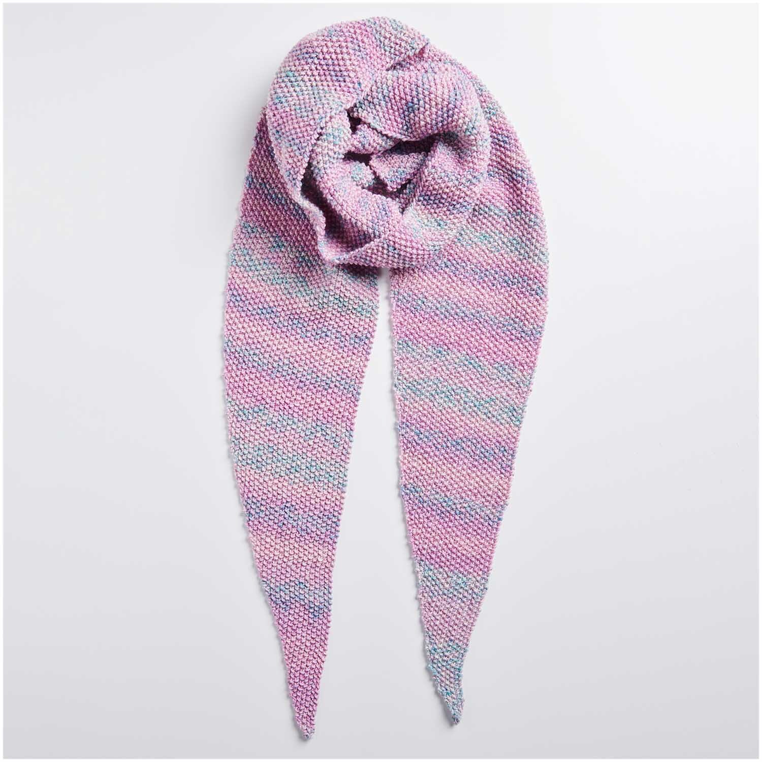 Superba Easy 8 8fädig Schal in zarten Frühlingsfarben, gestrickt aus hochwertigem Garn von Rico Design.