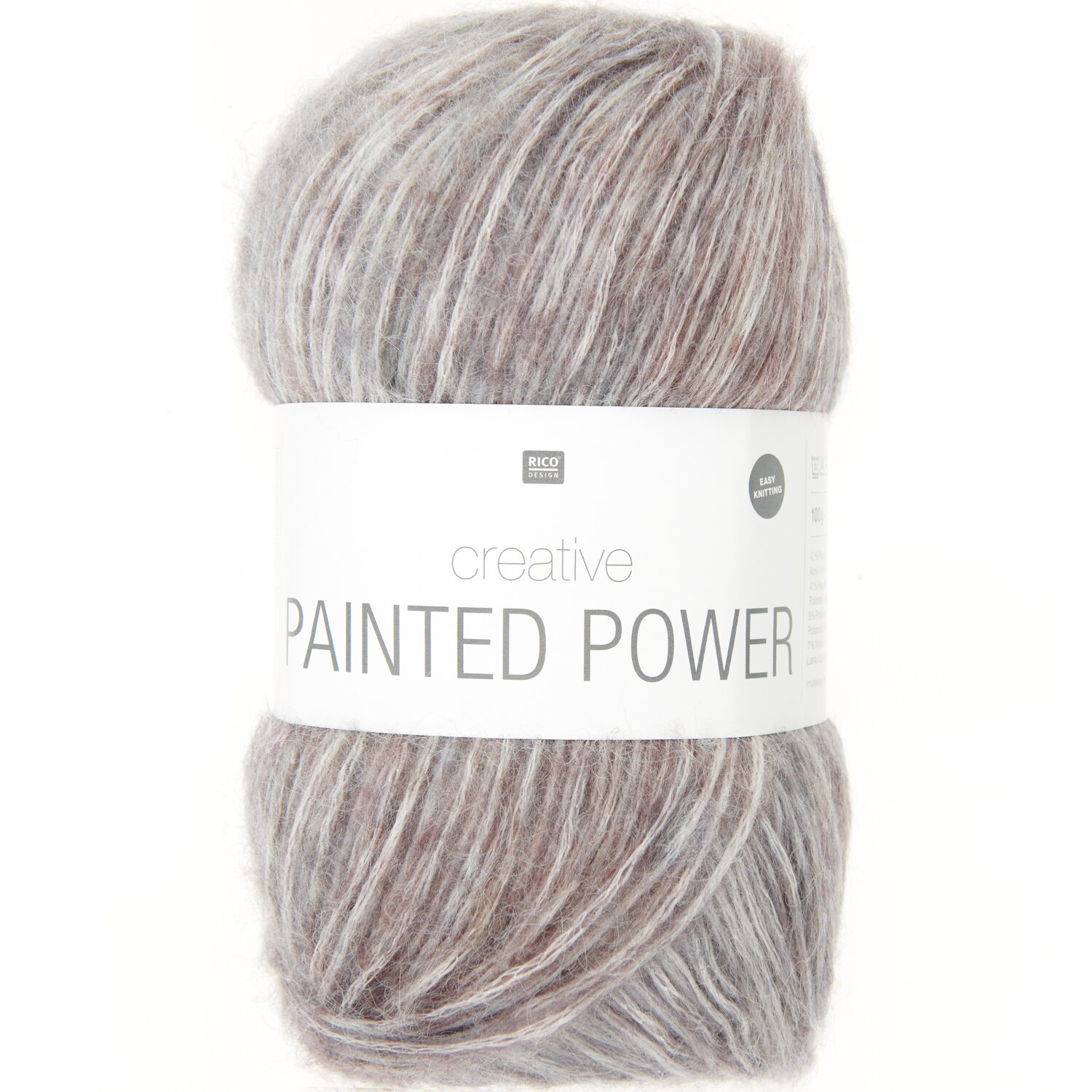 Creative Painted Power Wolle in sanften Herbsttönen, ideal für Strickprojekte. 100g, 310m.