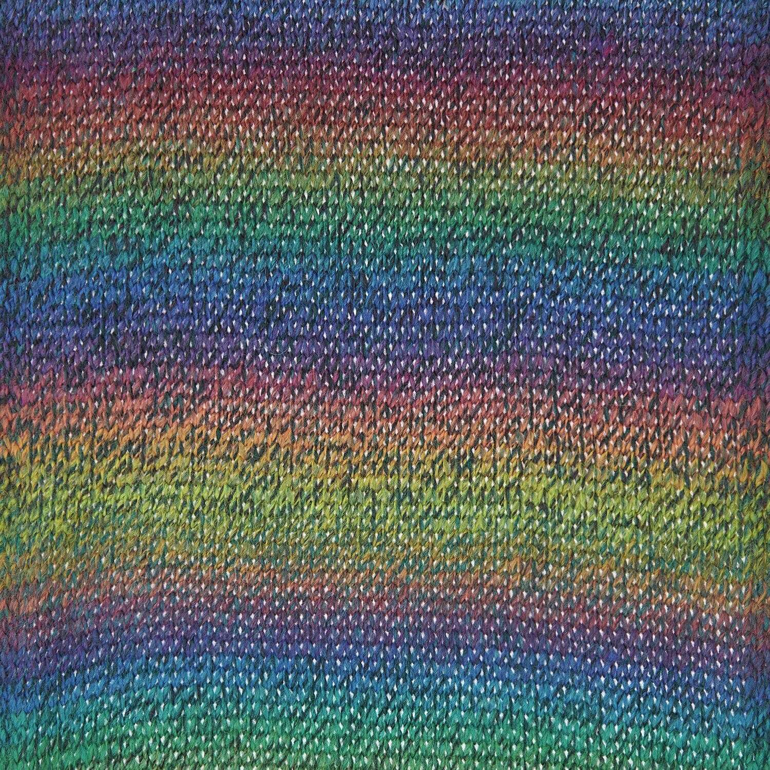 Creative Melange Alpaca Wonderball dk, gestrickt in bunten Regenbogenfarben, 100g 300m. Ideal für farbenfrohe Strickprojekte.