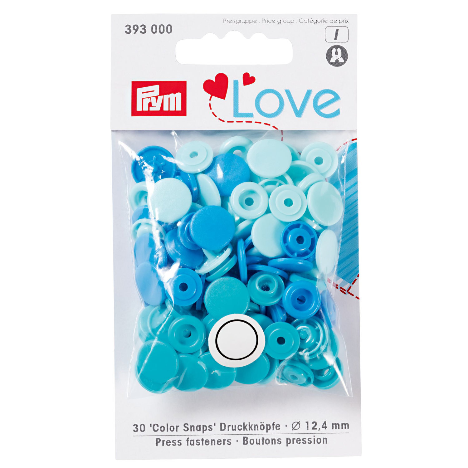 Druckknöpfe Color Blau Ø12,4mm 30 Stück von Prym Consumer Europe 