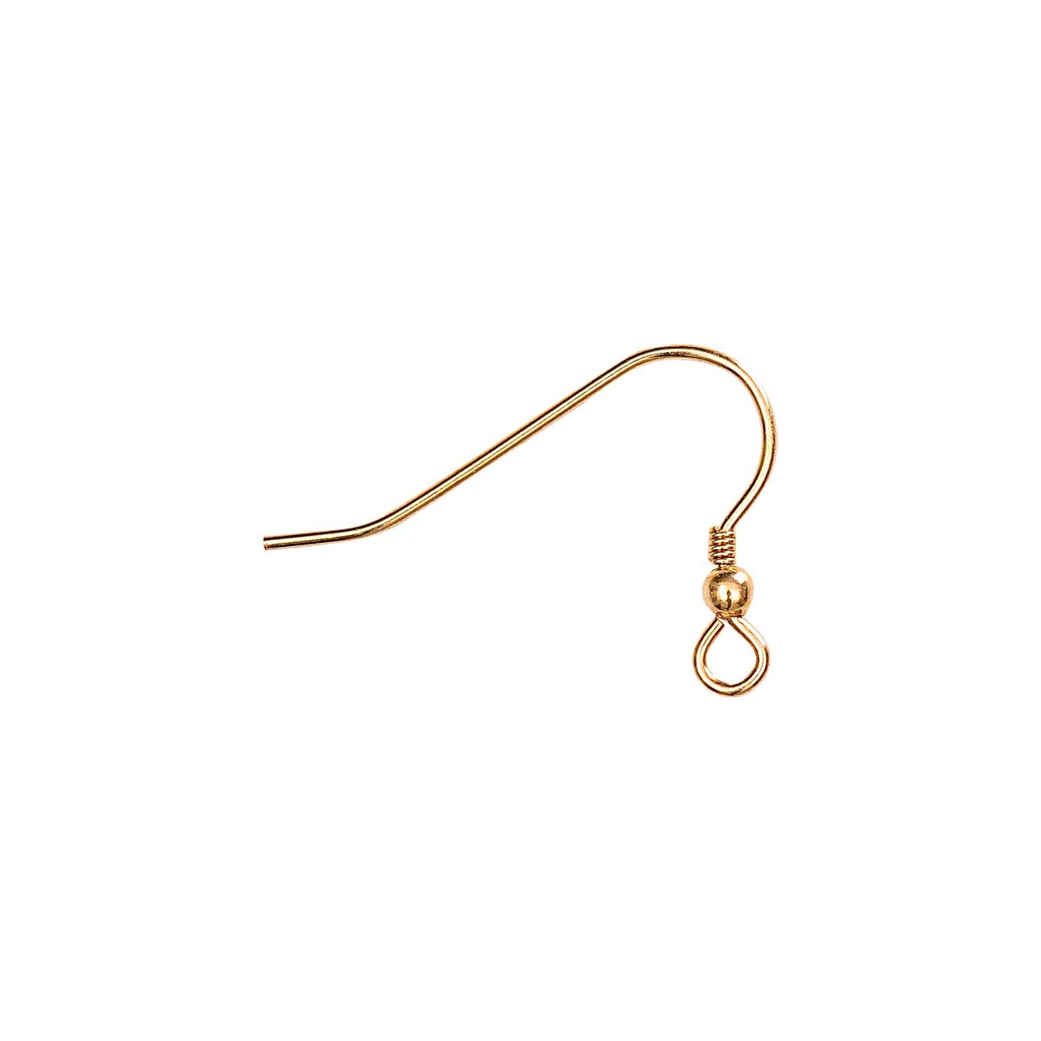 Ohrhaken vergoldet 925er Silber 2 Stück von Rico Design, elegant geschwungene Form in Gold. Ideal für Schmuckherstellung und stilvolle Accessoires.