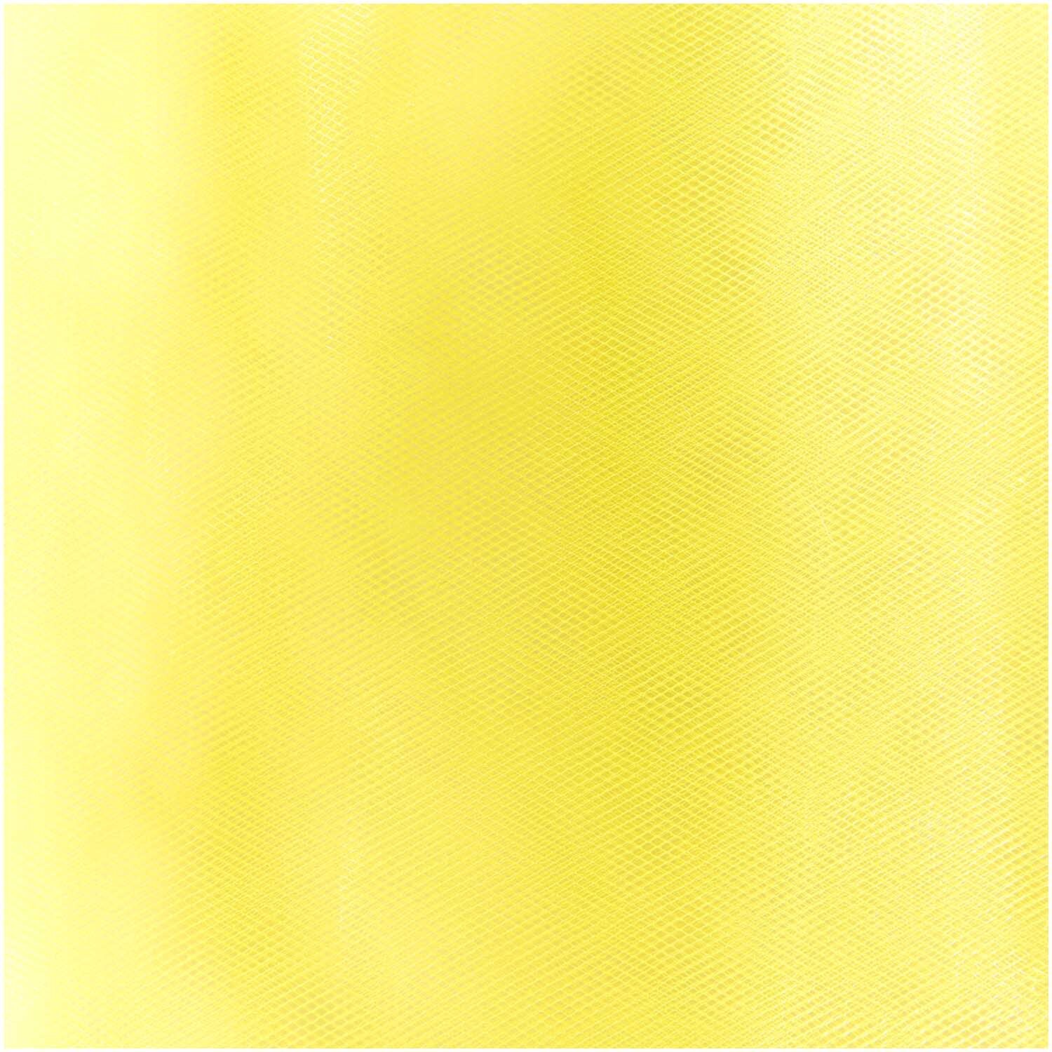 Tüll 50cm 5m von Rico Design in leuchtendem Gelb, ideal für kreative Bastelprojekte und Dekorationen.