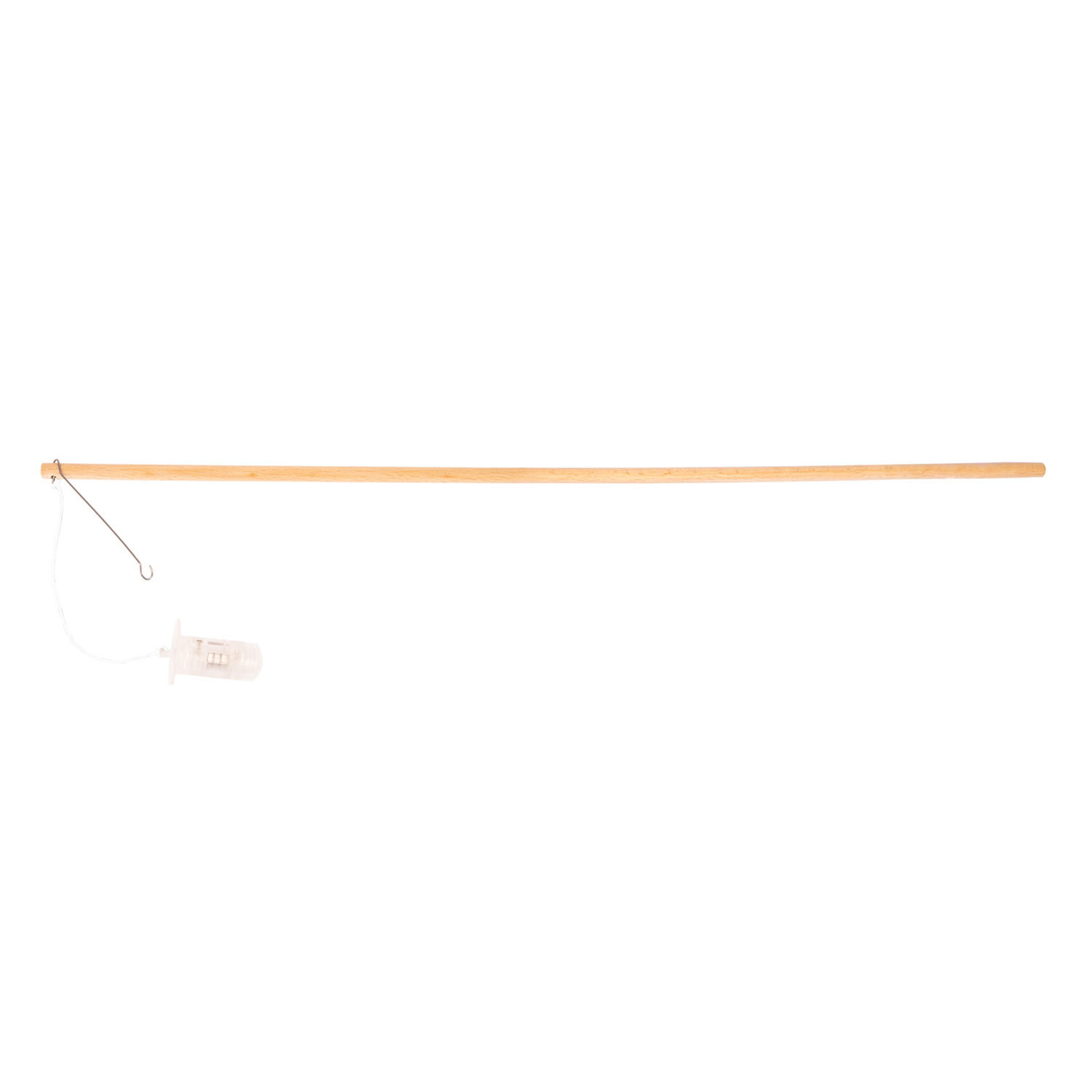 Laternenstab elektrisch Länge 50cm von Amscan, aus Holz mit Kabel und Haken, ideal für Laternenumzüge.