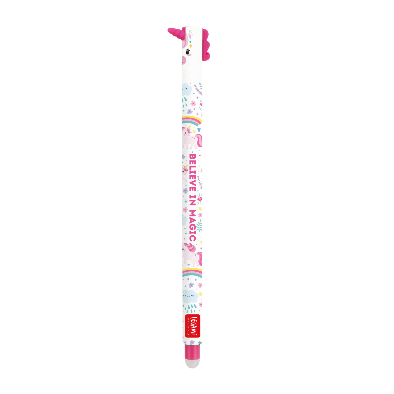 Legami löschbarer Gelstift mit Einhorn-Design, pastellfarben, ideal für kreative Notizen.