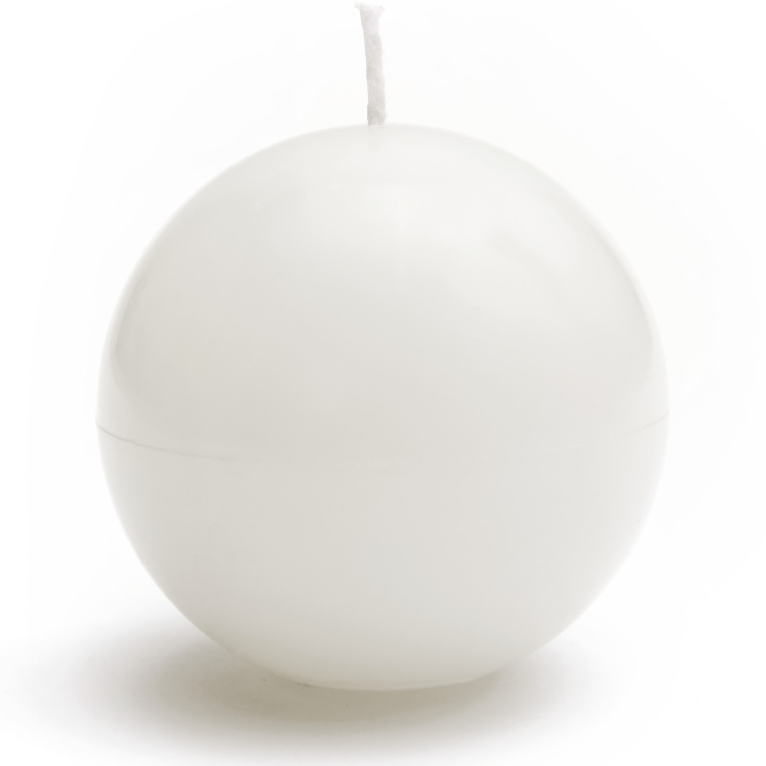 Kugelkerze Ø7x6,7cm Farbe Weiß von Rico Design