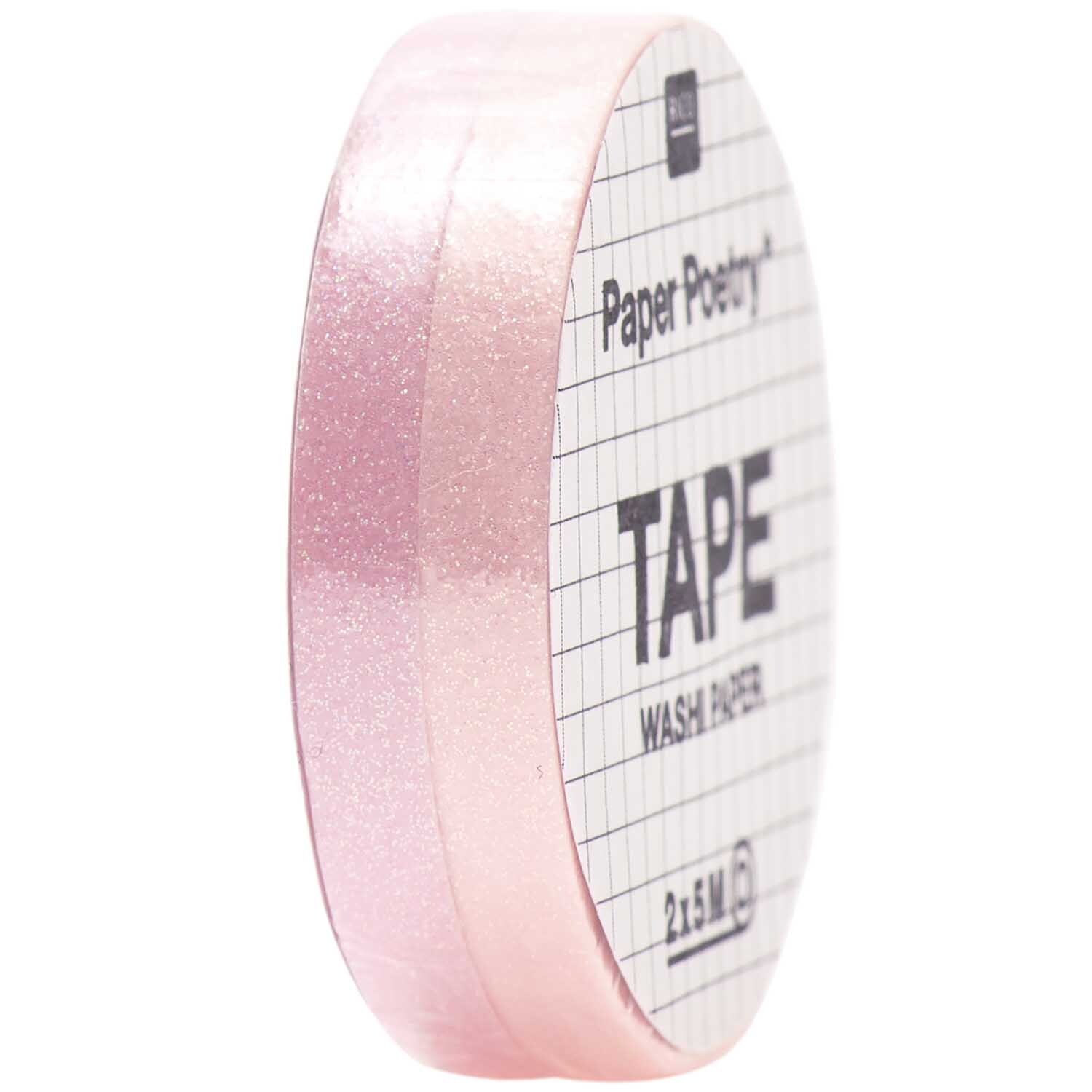Paper Poetry Tapes Glitter mm 5m 2 Stück von Rico Design in Rosa-Flieder, seitlich gezeigt. Ideal für kreative Bastelprojekte.