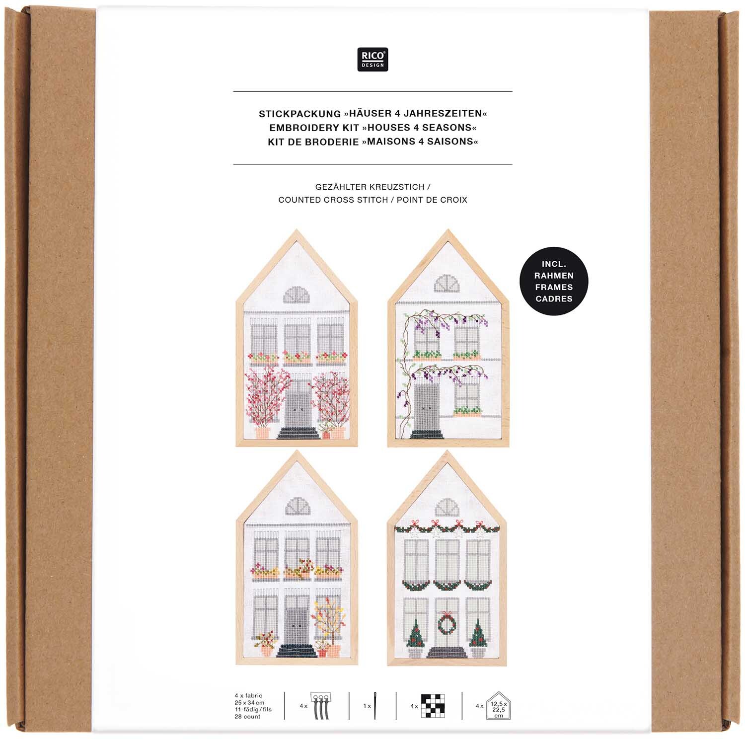Stickpackung 4 Jahreszeiten mittel 12x22,5cm von Rico Design