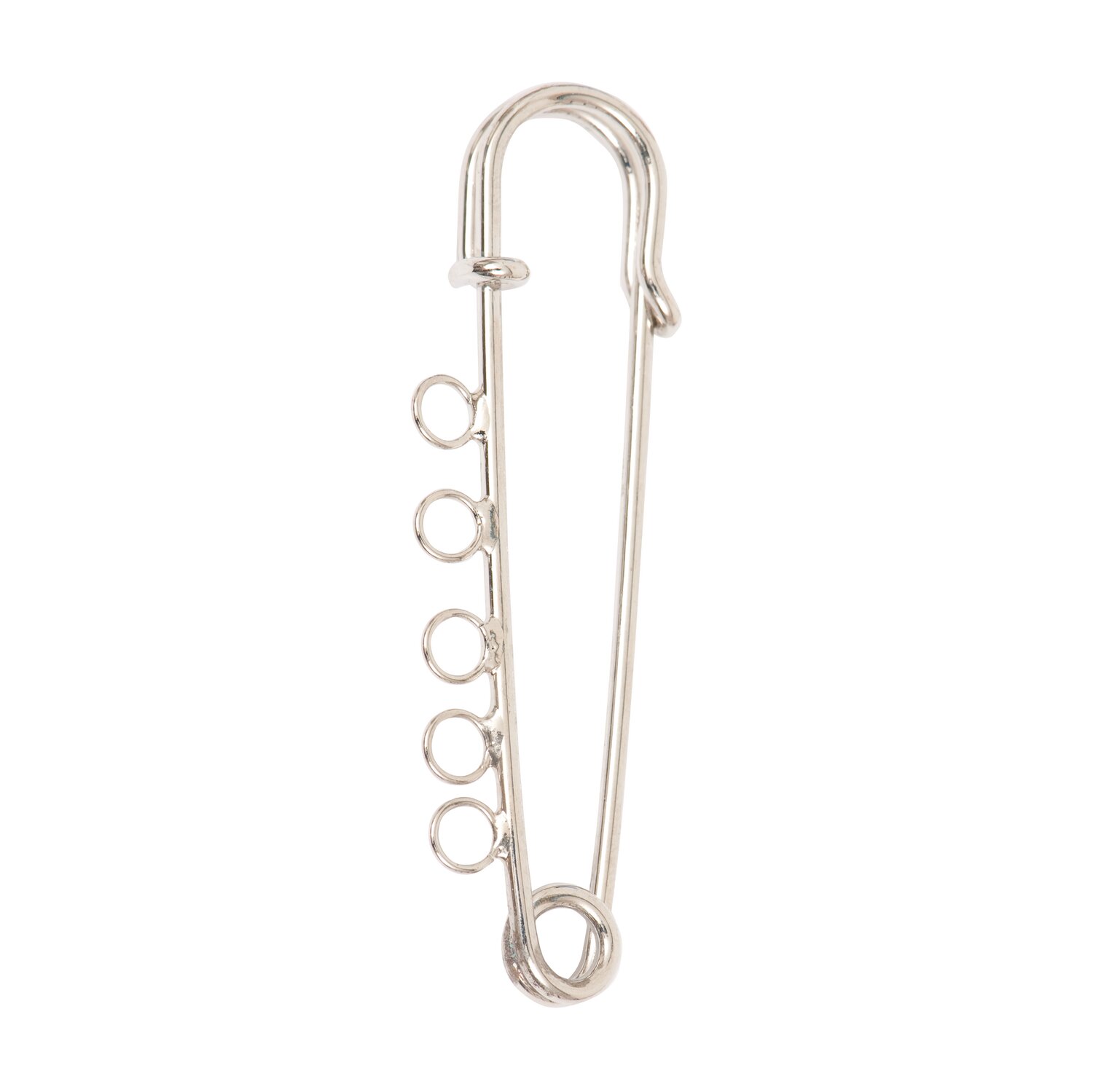 Kiltnadel mit Ösen silber 70mm 2 Stück, feine Sicherheitsnadeln von Rico Design für Schmuck, Bastelarbeiten und dekorative Befestigungen in heller Metalloptik