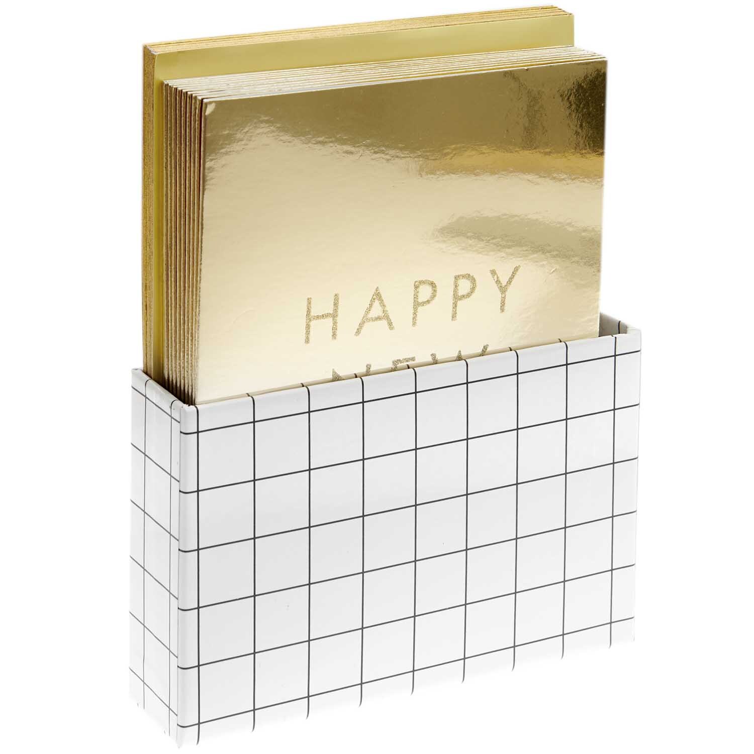 Paper Poetry Kartenset Happy New Year gold 20-teilig von Rico Design