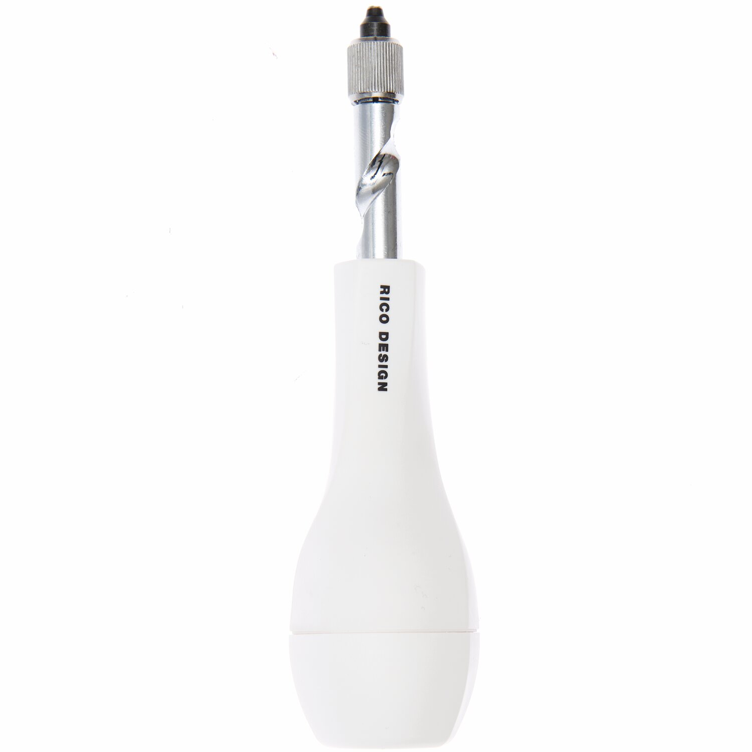 Lochstanzer mit 3 Aufsätzen, weiß, von Rico Design. Ergonomisches Design für präzises Arbeiten.