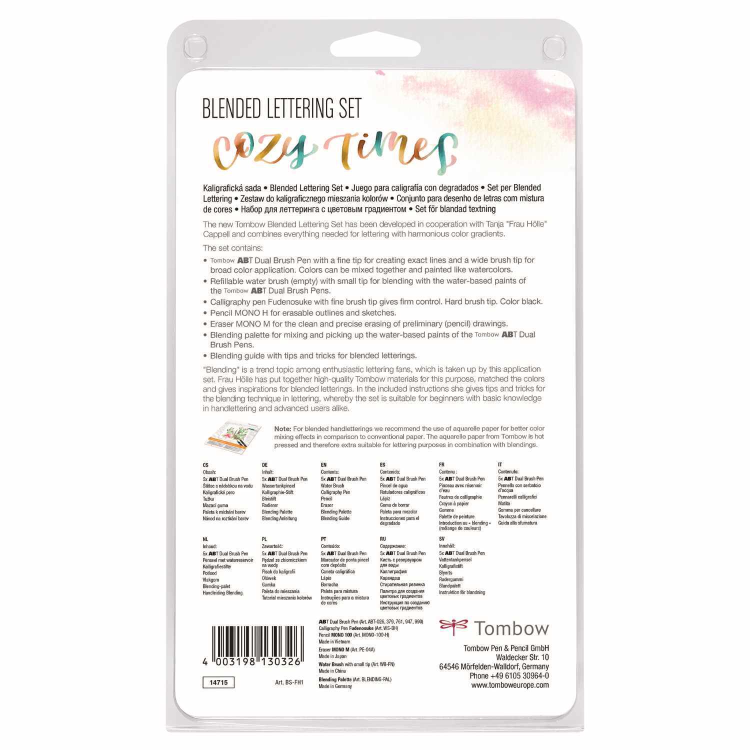 Tombow Blended Lettering Set Cozy Times von Royal Talens