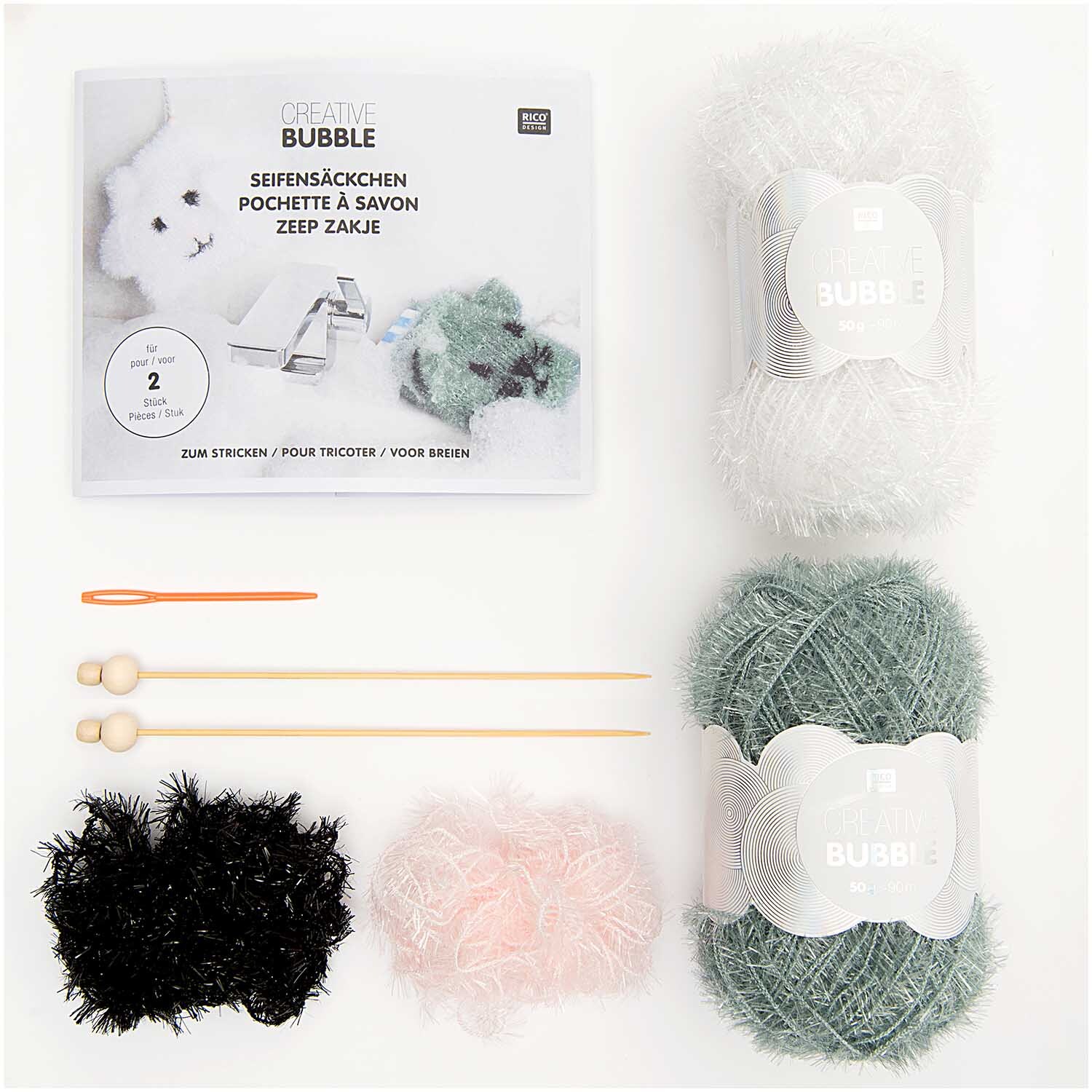 Strickset Creative Bubble Bath Seifensäckchen von Rico Design